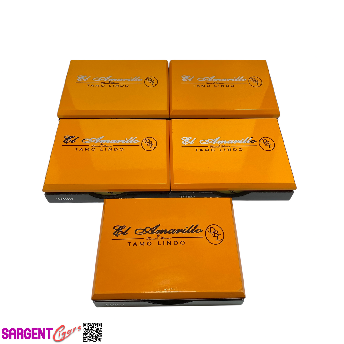 Lot of 5 DBL Amarillo Toro Empty Wooden Cigar Boxes 9.5x7x2 #92