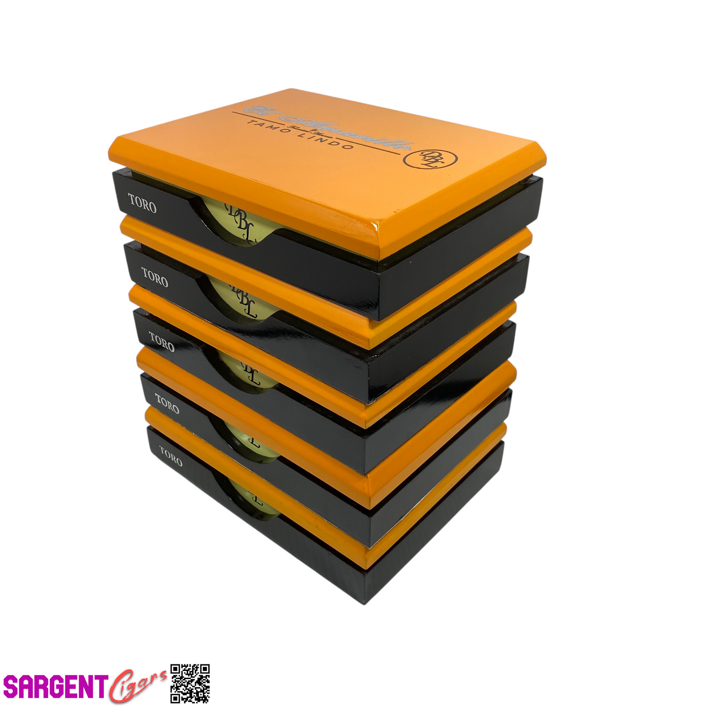 Lot of 5 DBL Amarillo Toro Empty Wooden Cigar Boxes 9.5x7x2 #92