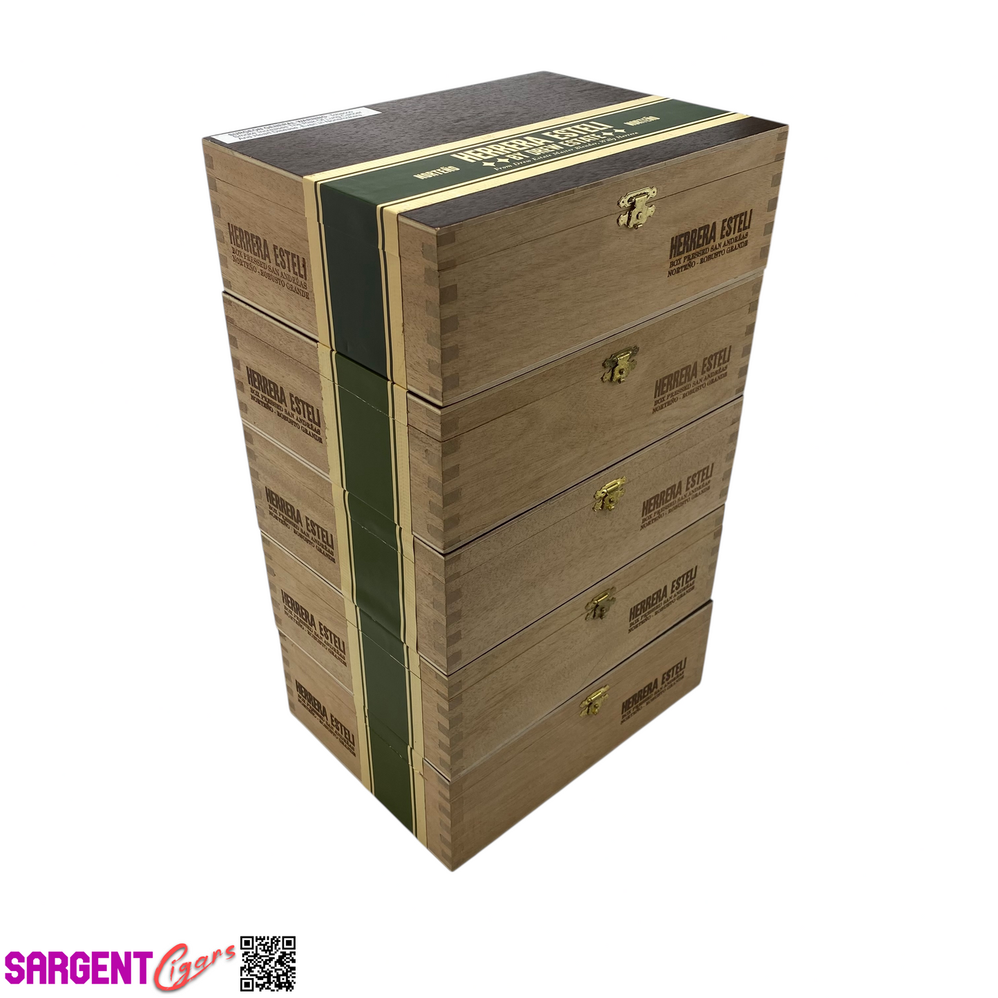 Lot of 5 Herrera Esteli Norteno Robusto Empty Wooden Cigar Boxes 9x6.75x3 #143