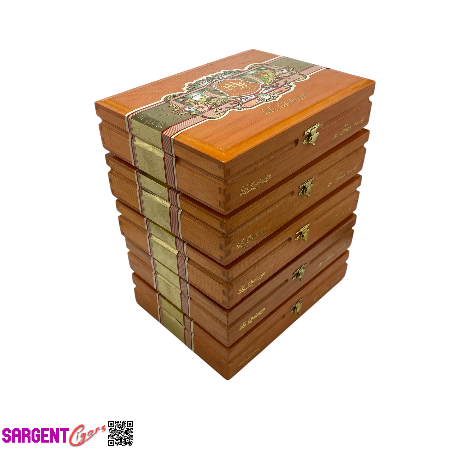 Lot of 5 My Father Cigars Opulencia Toro Empty Wooden Cigar Boxes 9.5x7x2 #130