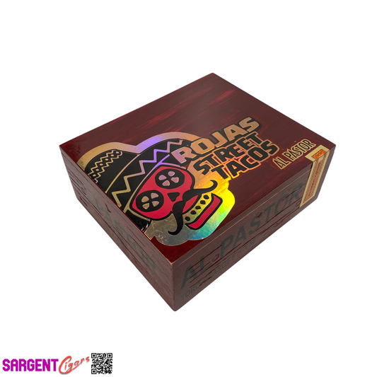 Rojas Street Tacos Al Pastor Toro Gordo Empty Wooden Cigar Box 8.5x7.5x3.5