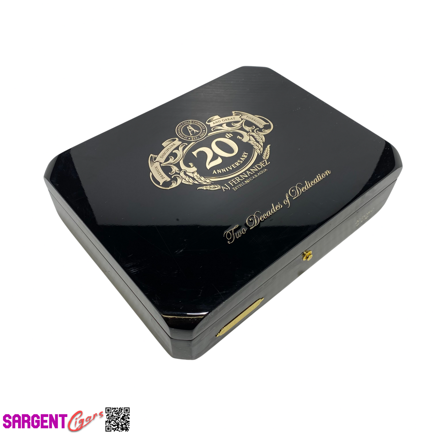 Aj Fernandez 20th Anniversary Empty Wooden Cigar Box 10x8x2.5 (1)