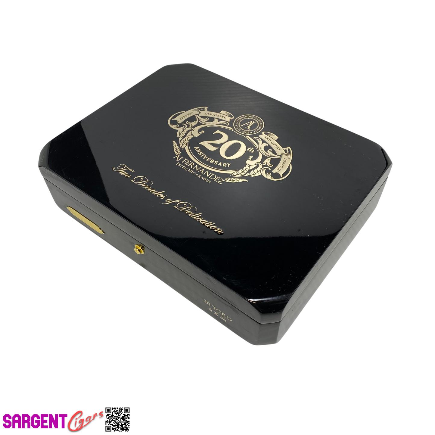 Aj Fernandez 20th Anniversary Empty Wooden Cigar Box 10x8x2.5 (1)