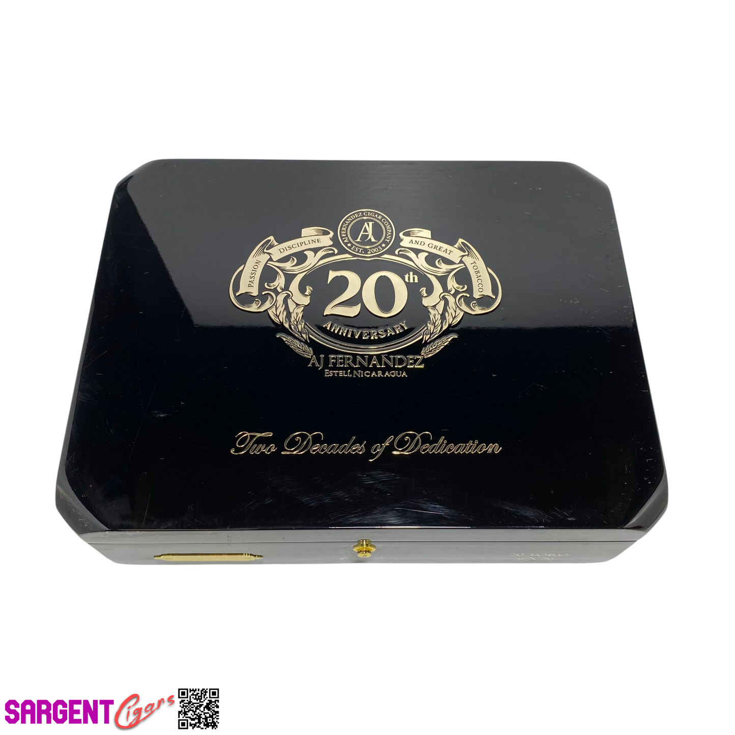 Aj Fernandez 20th Anniversary Empty Wooden Cigar Box 10x8x2.5 (1)