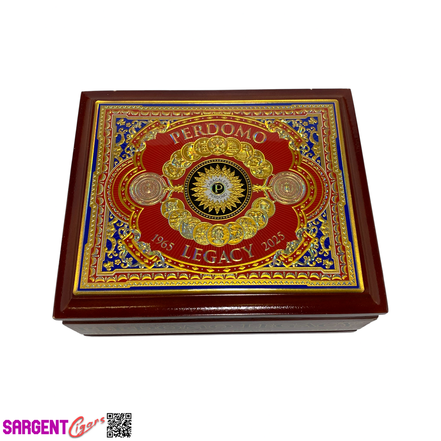 Perdomo Legacy Shade Gordo Empty Wooden Cigar Box 8.75x7.25x3.5