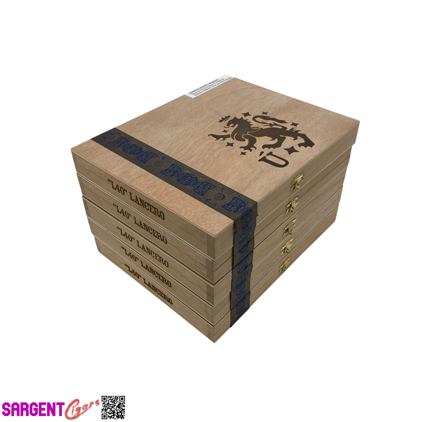 Lot of 5 Liga Privada L40 Lancero Empty Wooden Cigar Boxes 10.25x8.25x1.25 #70