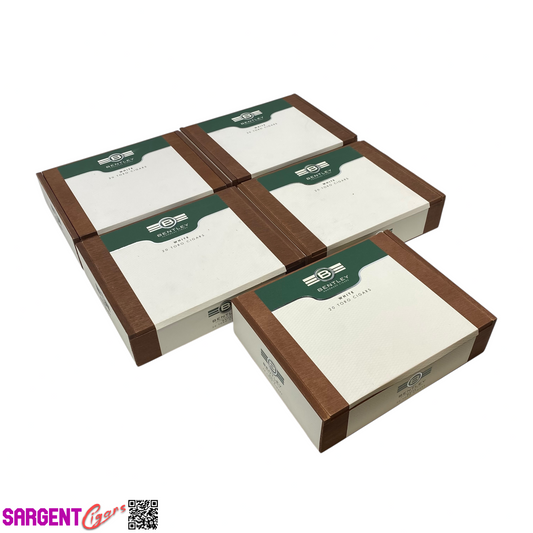 Lot of 5 Bentley White Toro Empty Wooden Cigar Boxes 8.75x7x2 #99