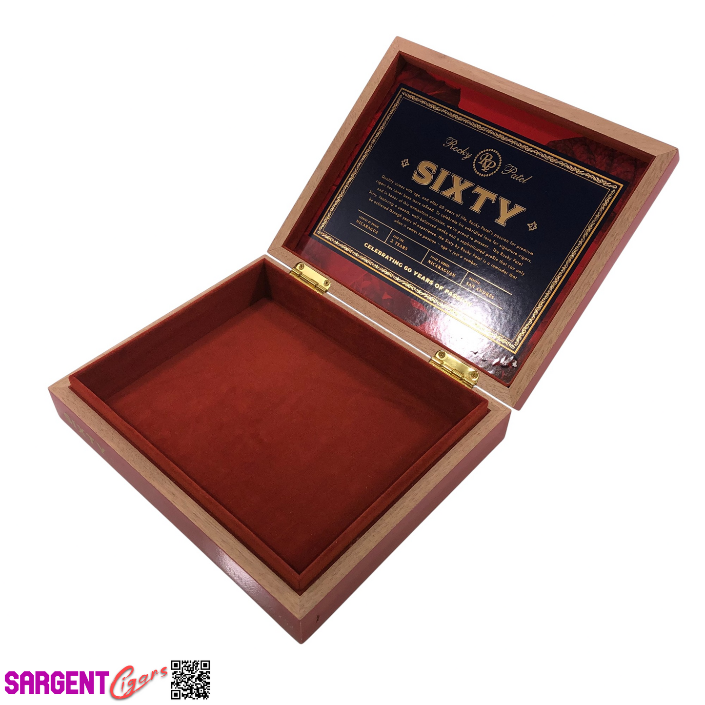 Rocky Patel Sixty Toro Empty Wooden Cigar Box 9.25x7.75x2