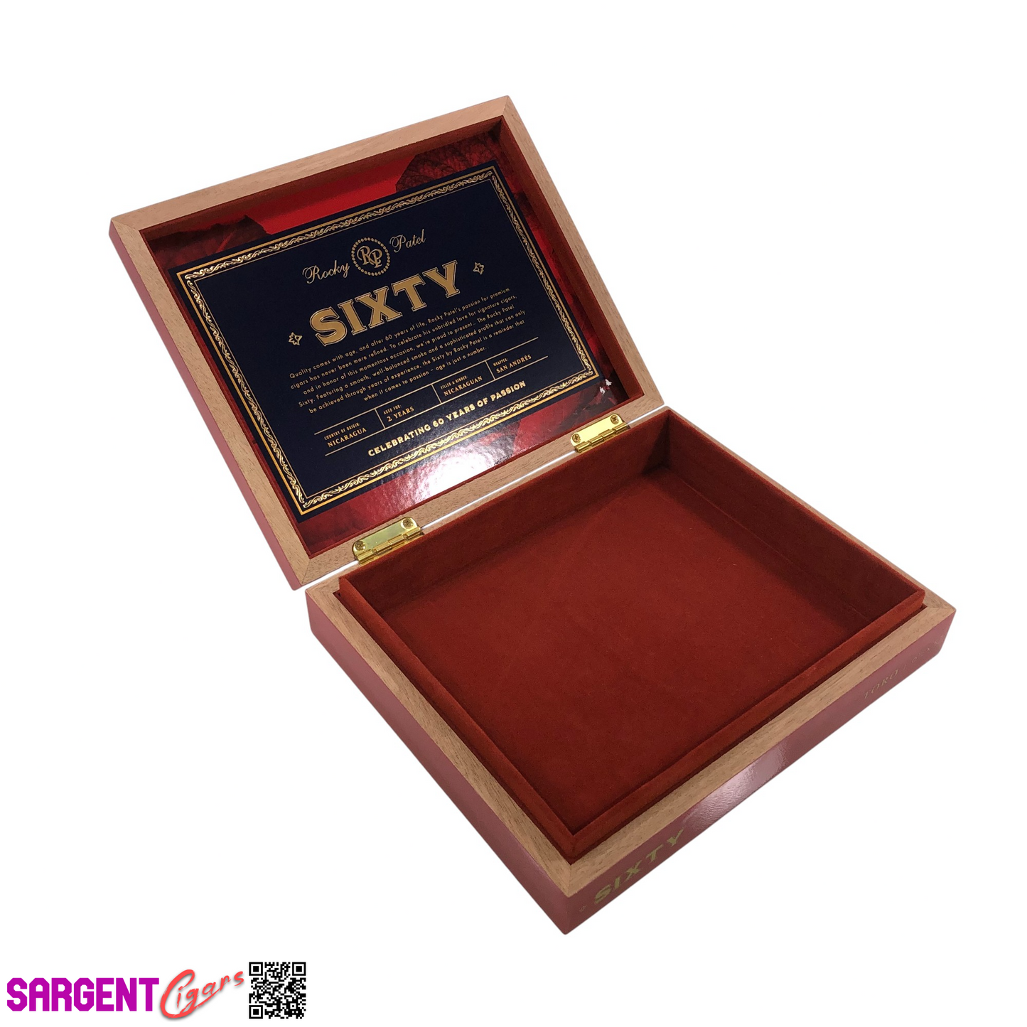 Rocky Patel Sixty Toro Empty Wooden Cigar Box 9.25x7.75x2
