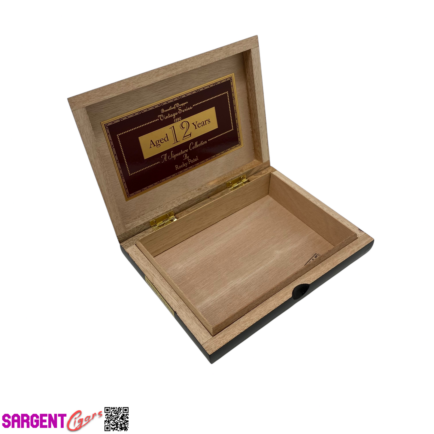 Rocky Patel 1990 Petite Corona Empty Wooden Cigar Box 7.5x5.75x1.75