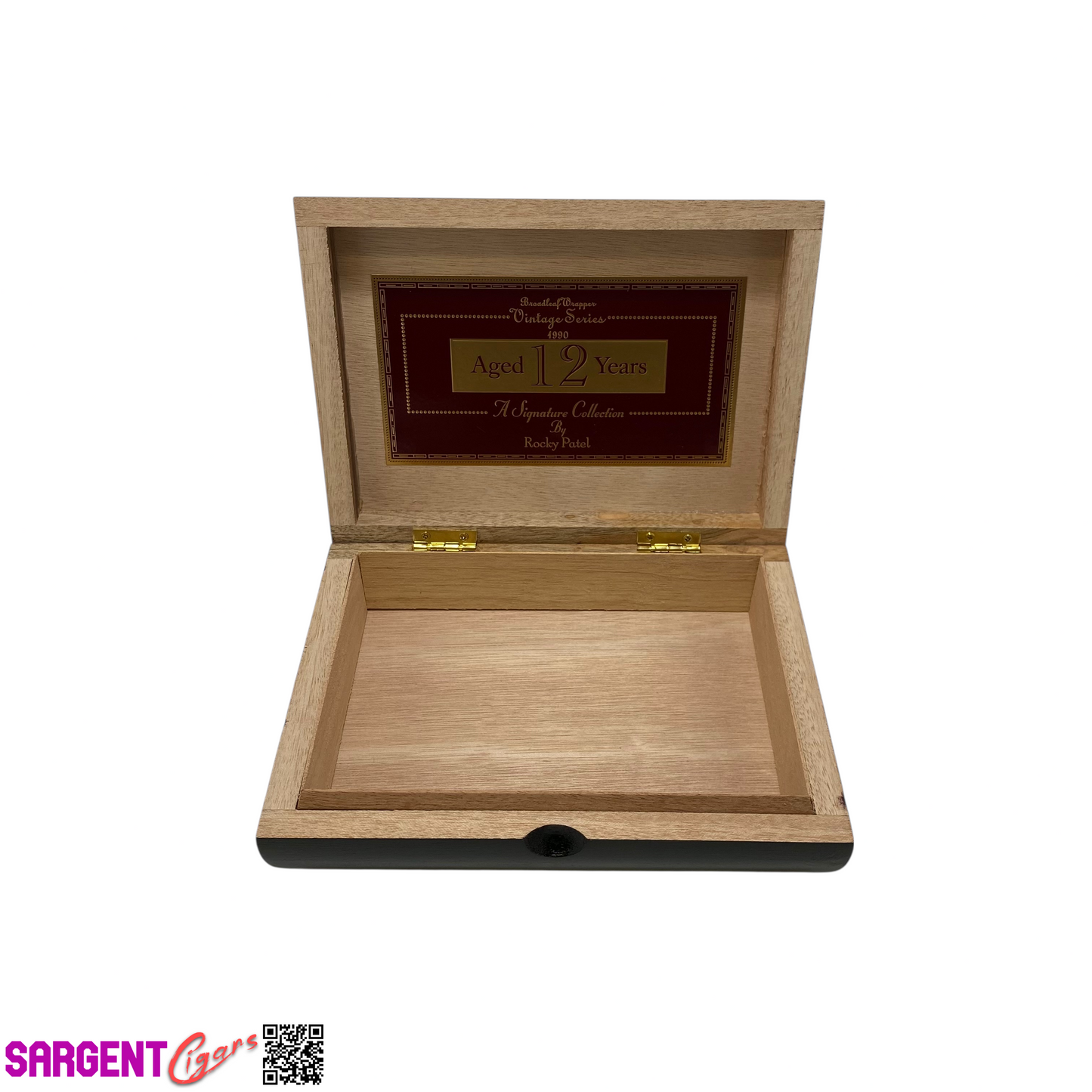 Rocky Patel 1990 Petite Corona Empty Wooden Cigar Box 7.5x5.75x1.75