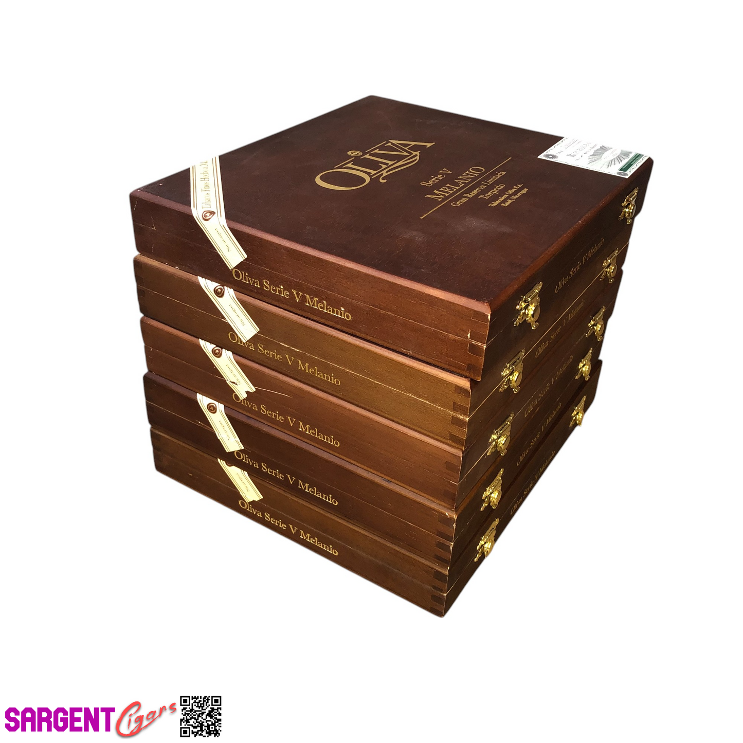 Lot of 5 Oliva Melanio Torpedo Empty Wooden Cigar Boxes 9x8x1.5 #148