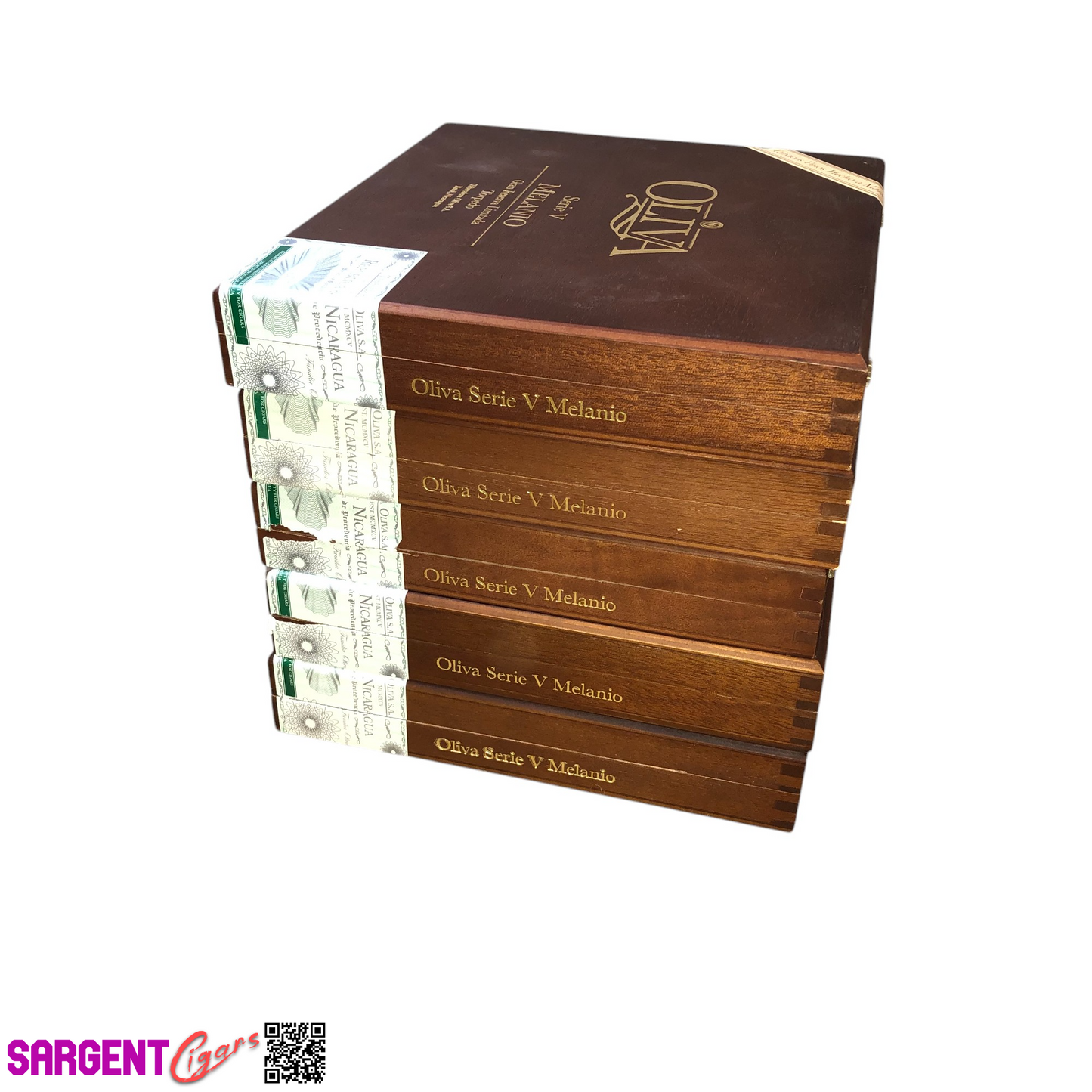 Lot of 5 Oliva Melanio Torpedo Empty Wooden Cigar Boxes 9x8x1.5 #148