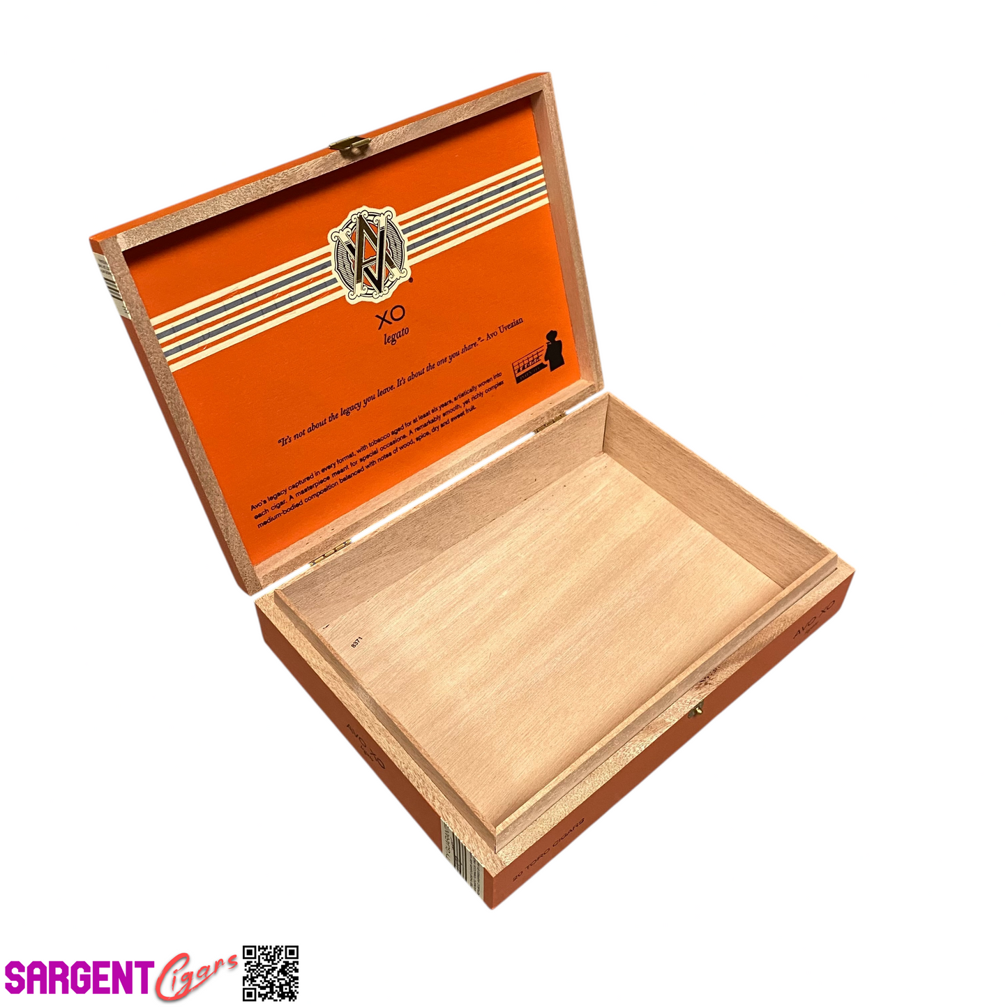 Avo Xo Legato Empty Wooden Cigar Box 9.5x7x2