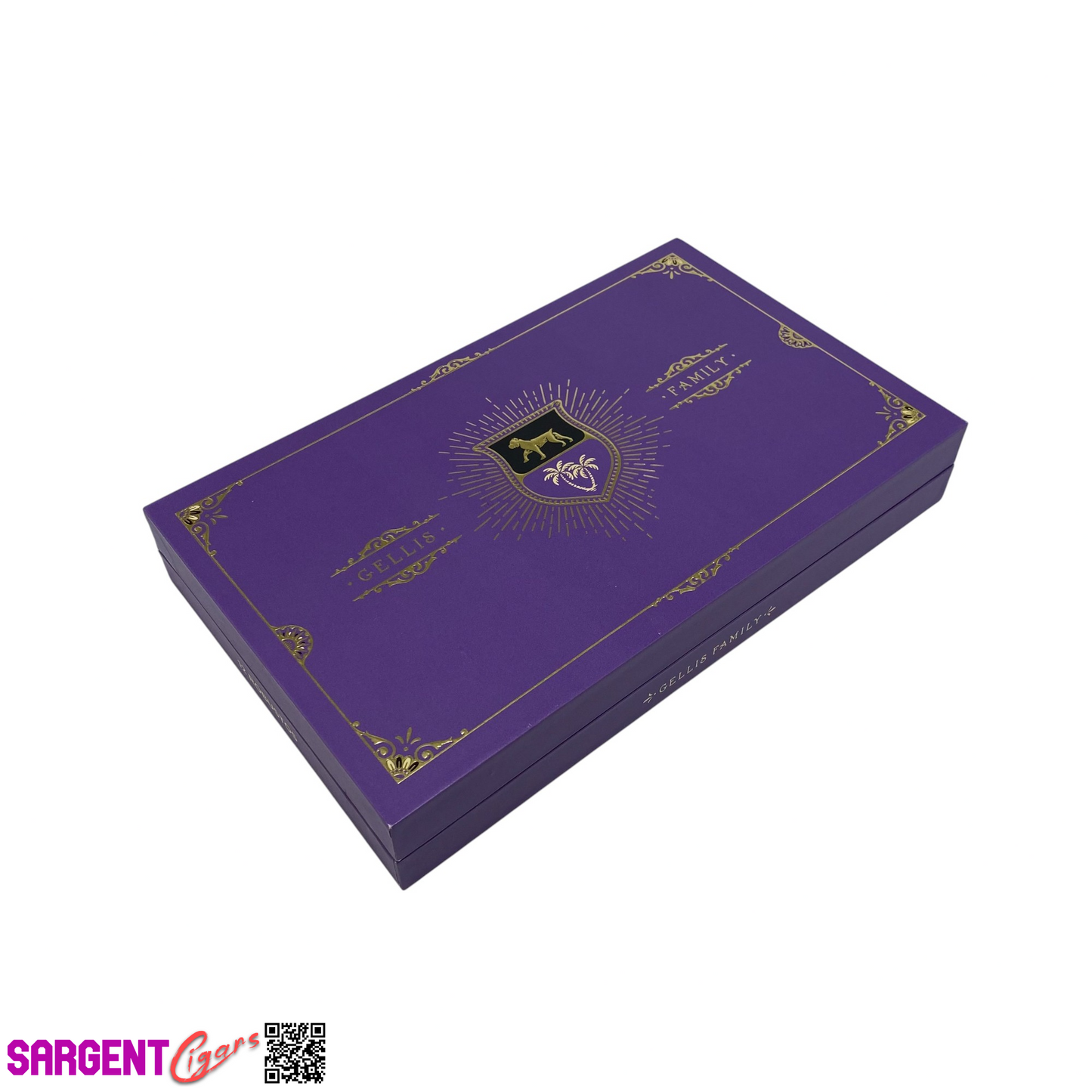 Gellis Family Cigars Robusto Empty Wooden Cigar Box 10x6x1.5