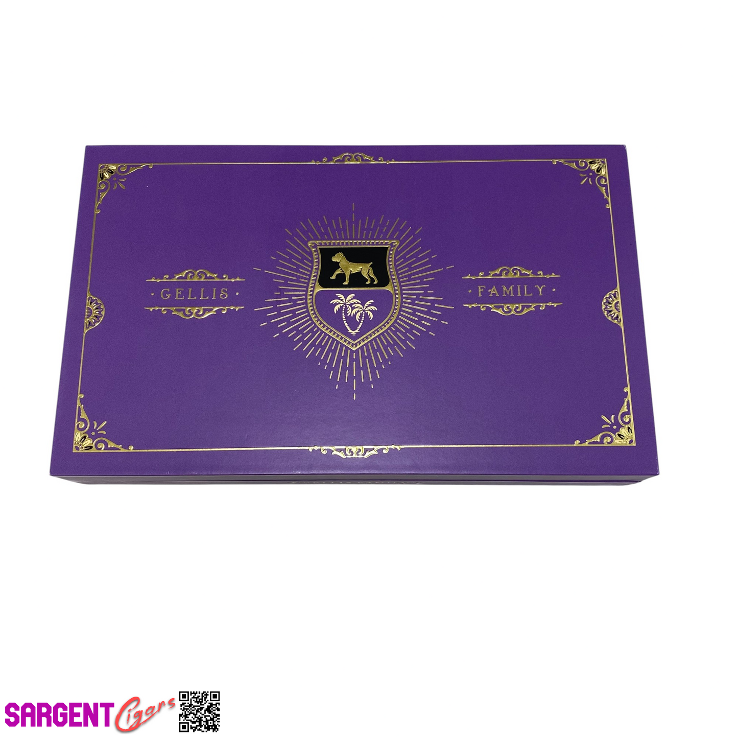 Gellis Family Cigars Robusto Empty Wooden Cigar Box 10x6x1.5