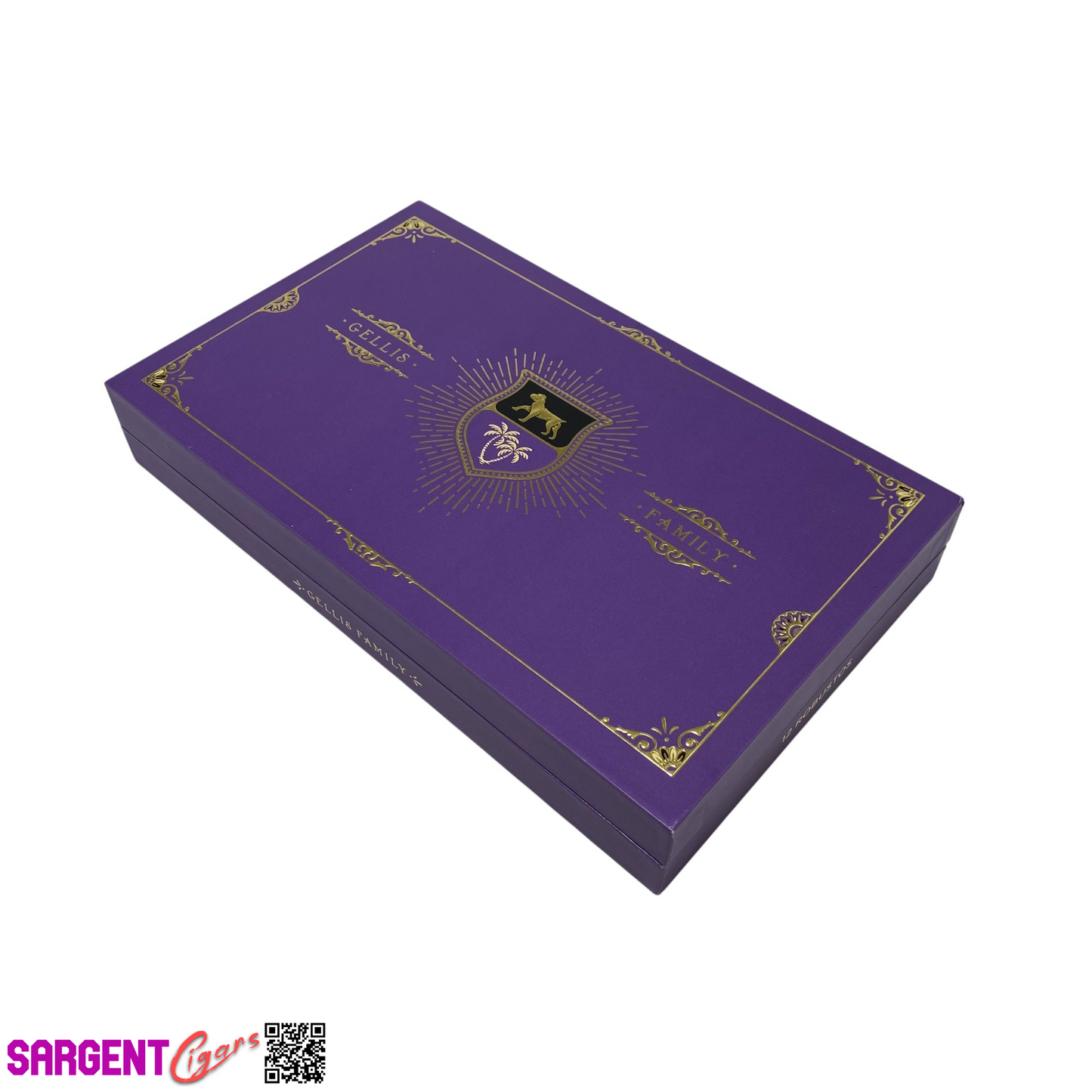 Gellis Family Cigars Robusto Empty Wooden Cigar Box 10x6x1.5