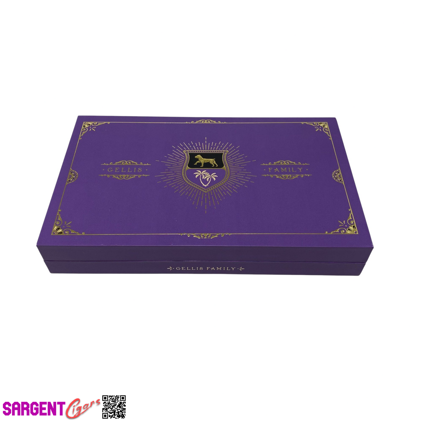 Gellis Family Cigars Robusto Empty Wooden Cigar Box 10x6x1.5