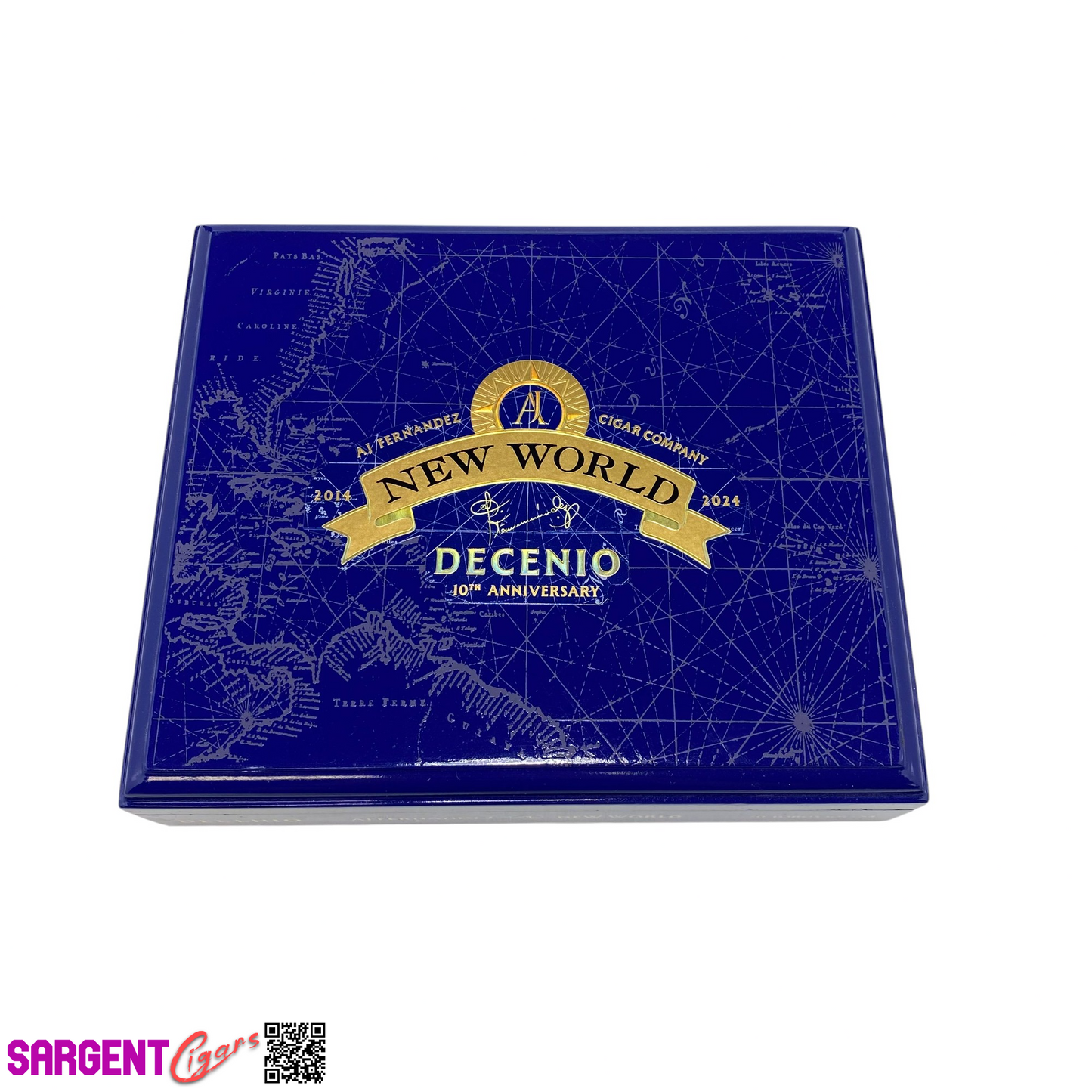 Aj Fernandez New World Decenio Toro Empty Wooden Cigar Box 9x7.75x2