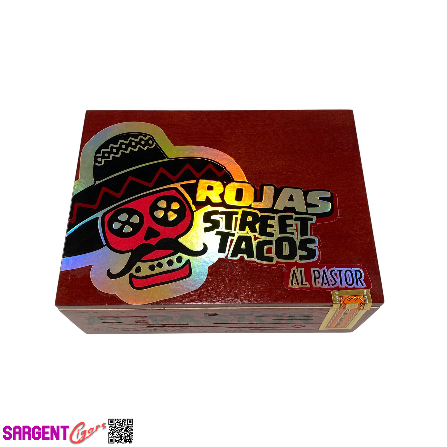 Rojas Street Tacos Al Pastor Gordo Empty Wooden Cigar Box 9x7x3.5