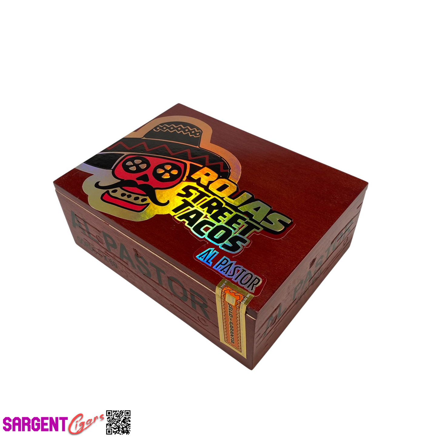 Rojas Street Tacos Al Pastor Gordo Empty Wooden Cigar Box 9x7x3.5