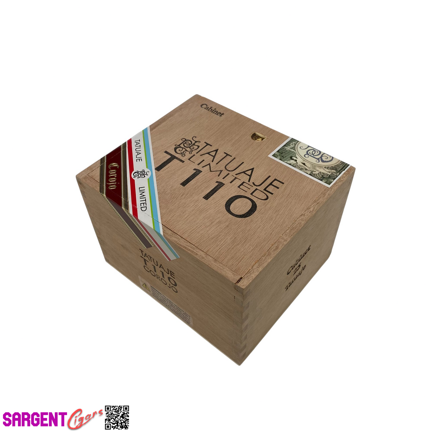 Tatuaje Limited T110 Corojo Empty Wooden Cigar Box 5.75x5x4