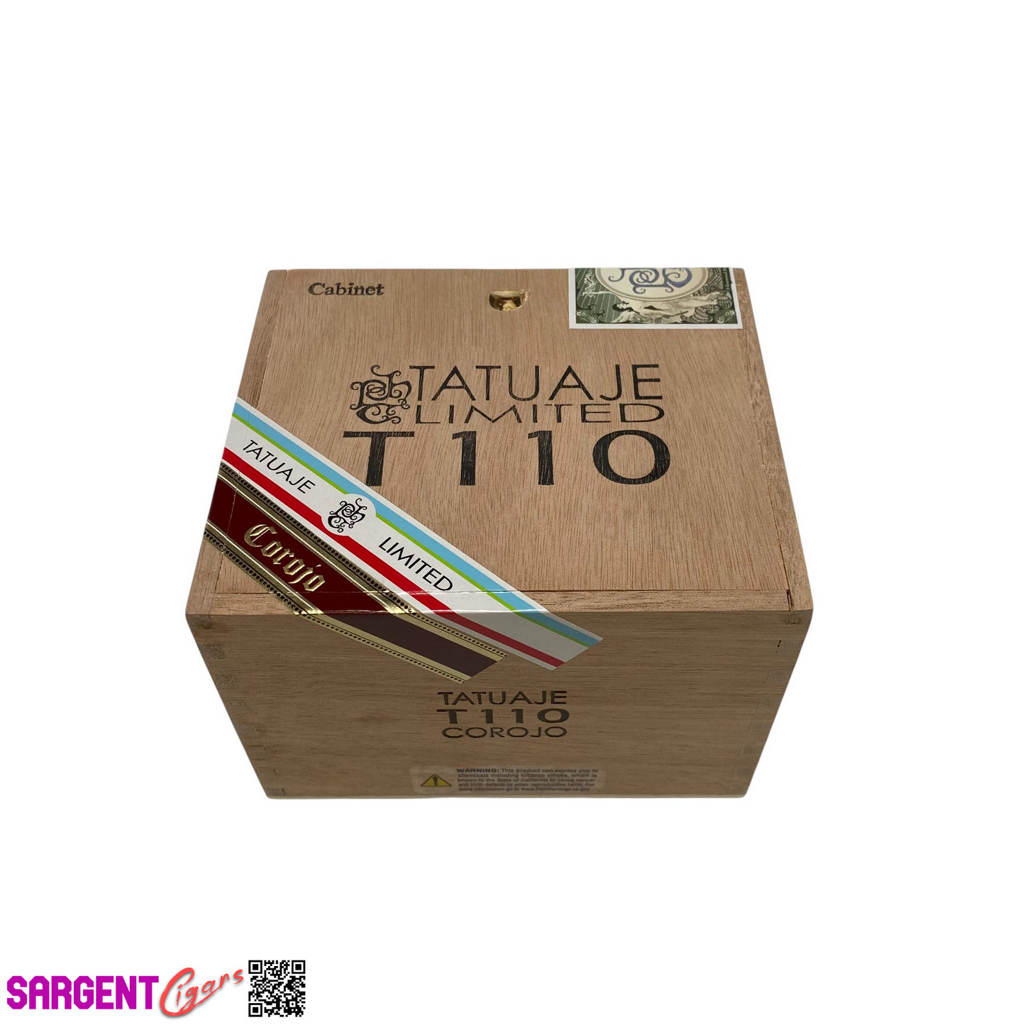 Tatuaje Limited T110 Corojo Empty Wooden Cigar Box 5.75x5x4