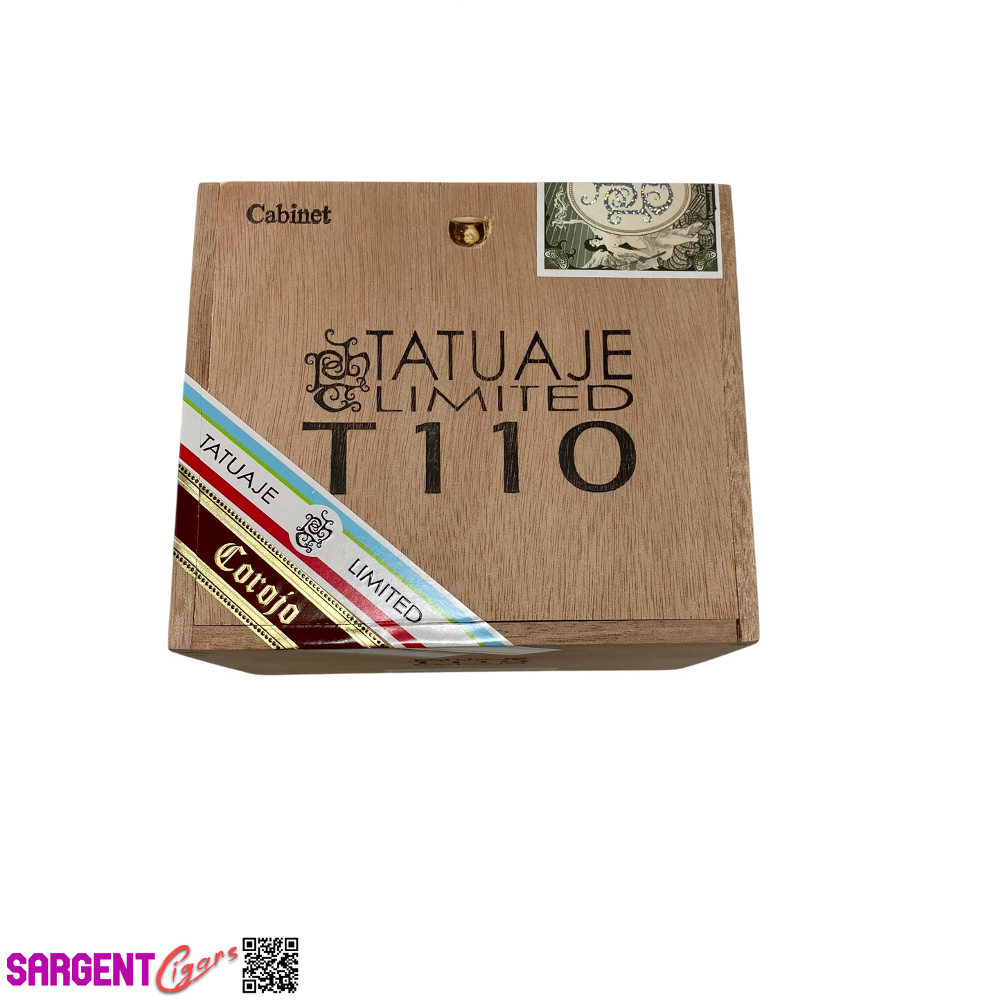 Tatuaje Limited T110 Corojo Empty Wooden Cigar Box 5.75x5x4