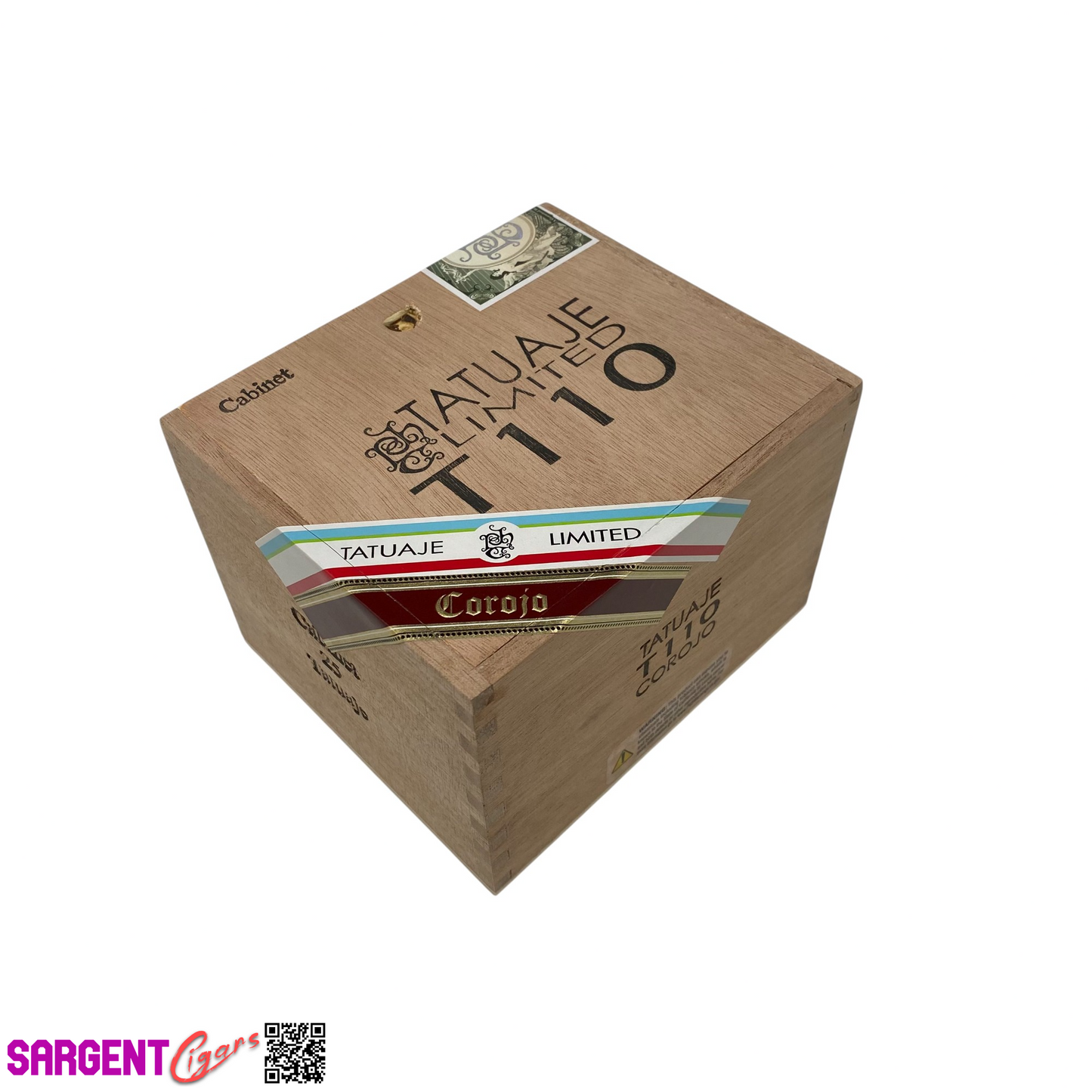 Tatuaje Limited T110 Corojo Empty Wooden Cigar Box 5.75x5x4