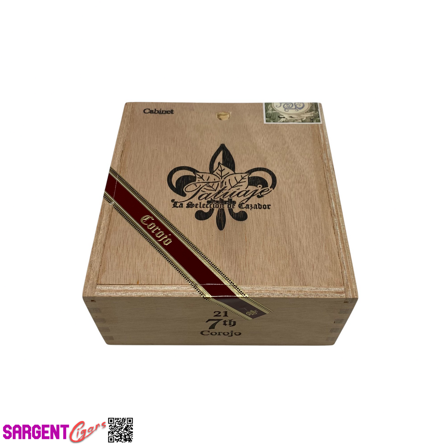 Tatuaje Cabinet 7th Corojo Empty Wooden Cigar Box 5.75x6.5x2.5