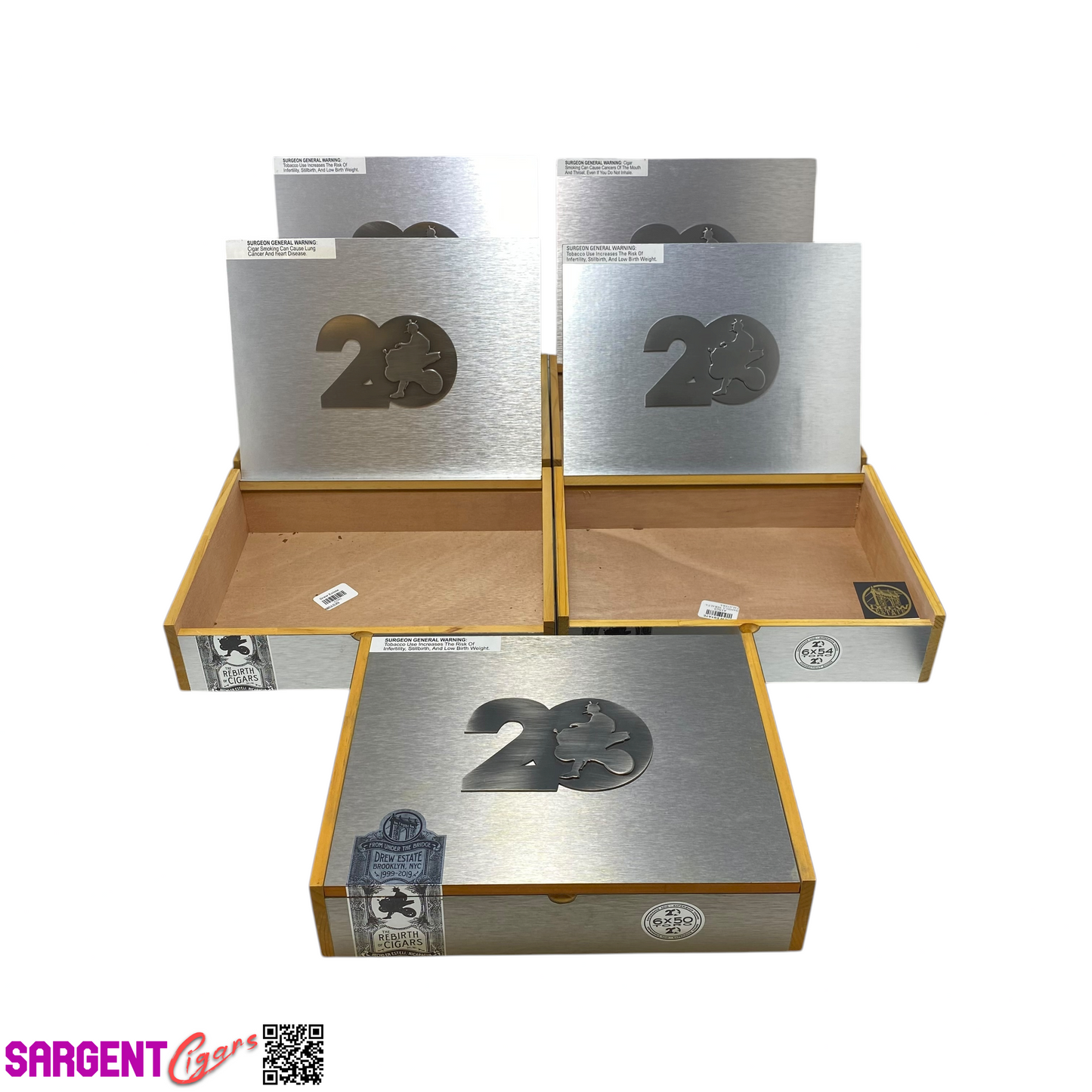 Lot of 5 Acid 20th Toro Empty Wooden Cigar Boxes 10.75x8x2.5 #10