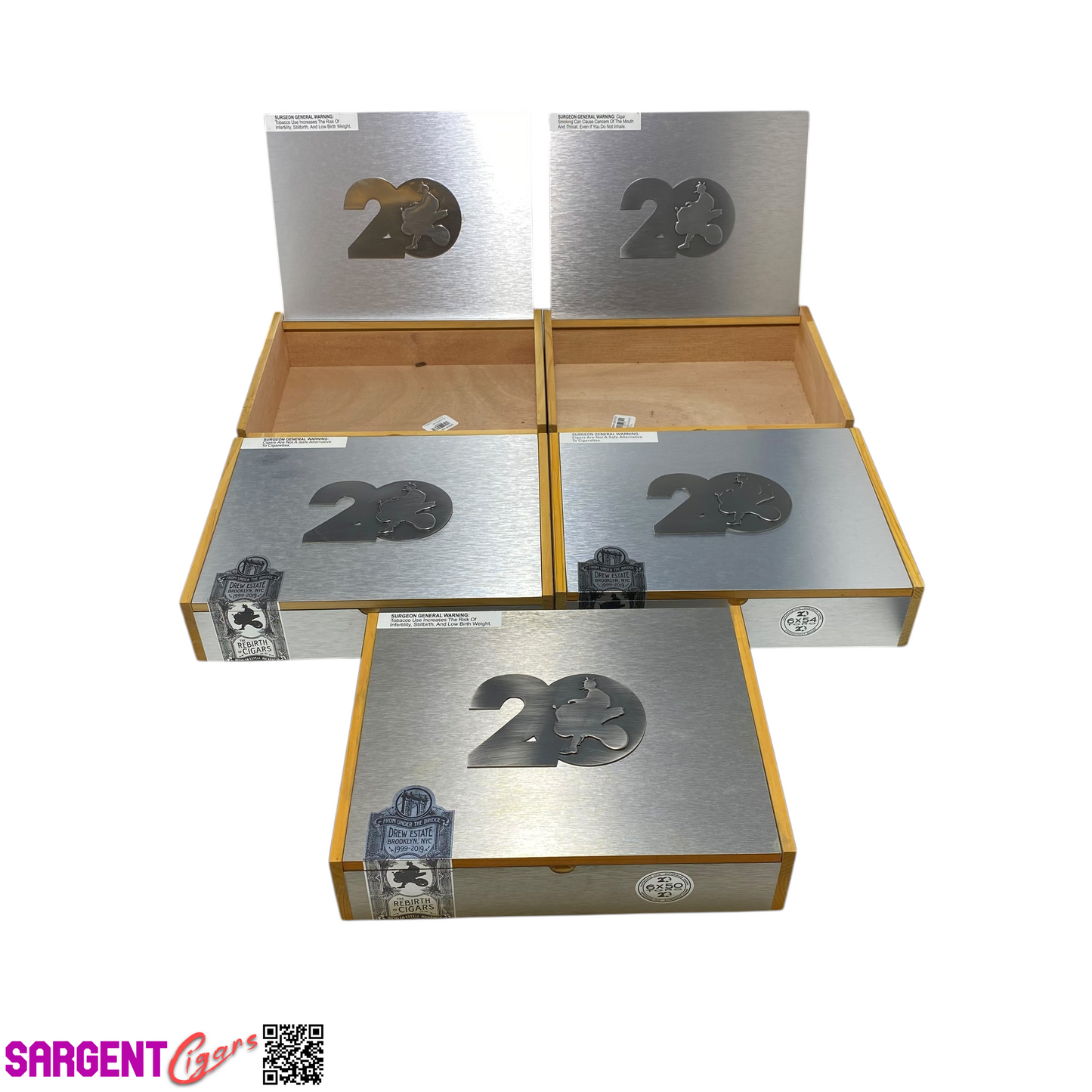 Lot of 5 Acid 20th Toro Empty Wooden Cigar Boxes 10.75x8x2.5 #10