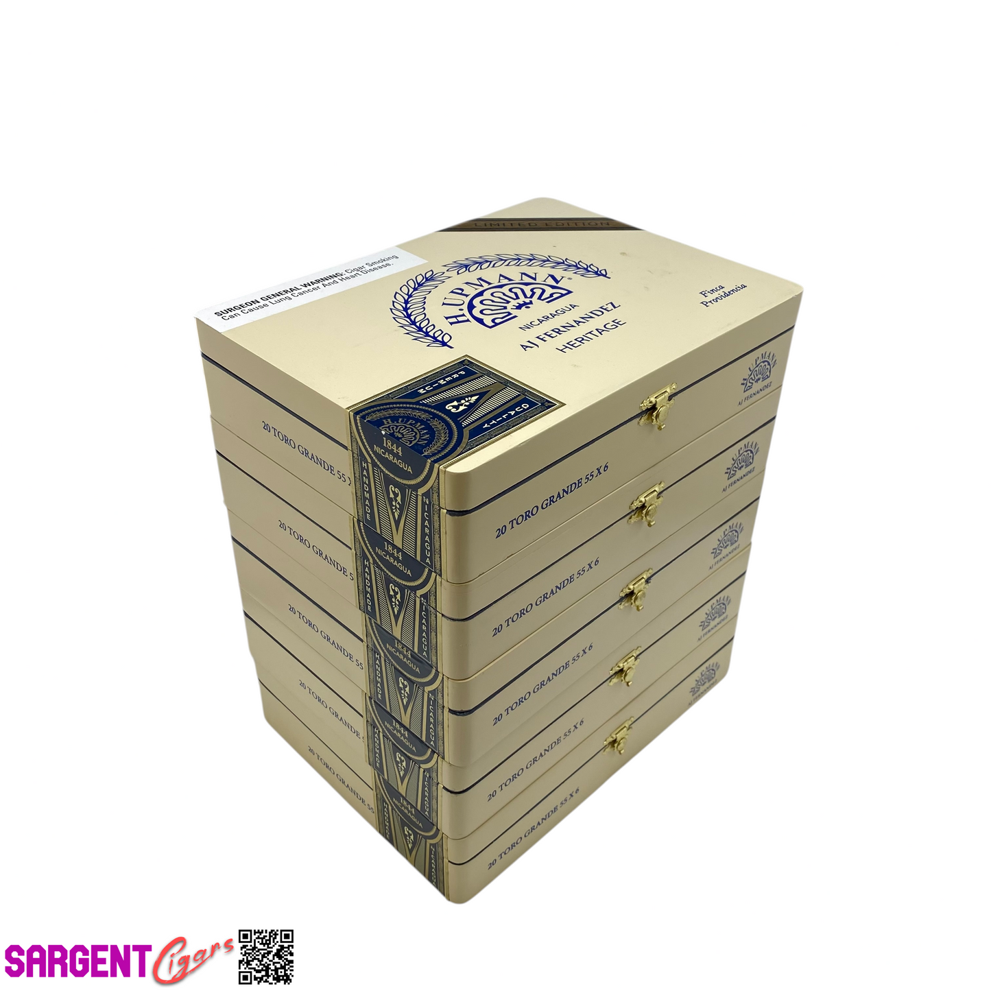 Lot of 5 H Upmann Heritage Toro Grande Empty Wooden Cigar Boxes 9.5x7.25x2 #131