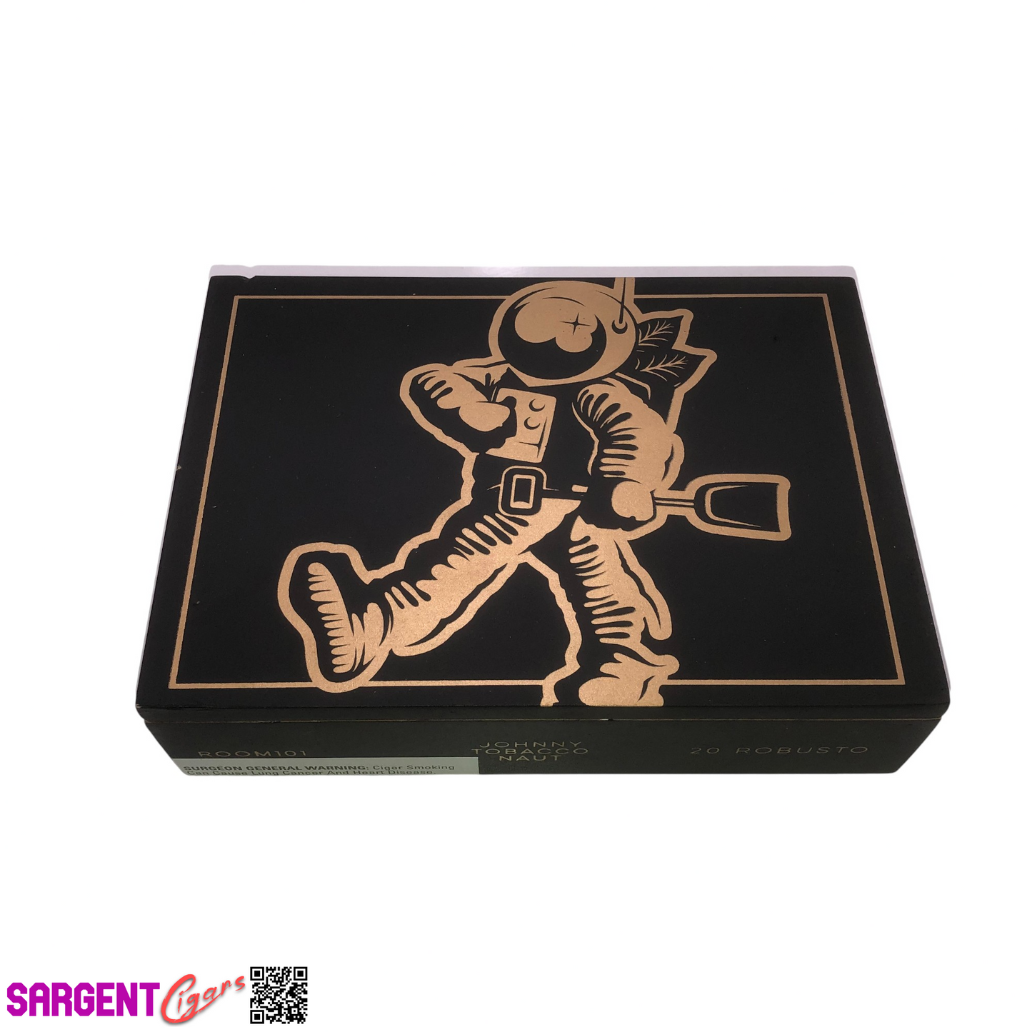 Room 101 Johnny Tobacconaut Robusto Empty Wooden Cigar Box 8.5x6.25x2