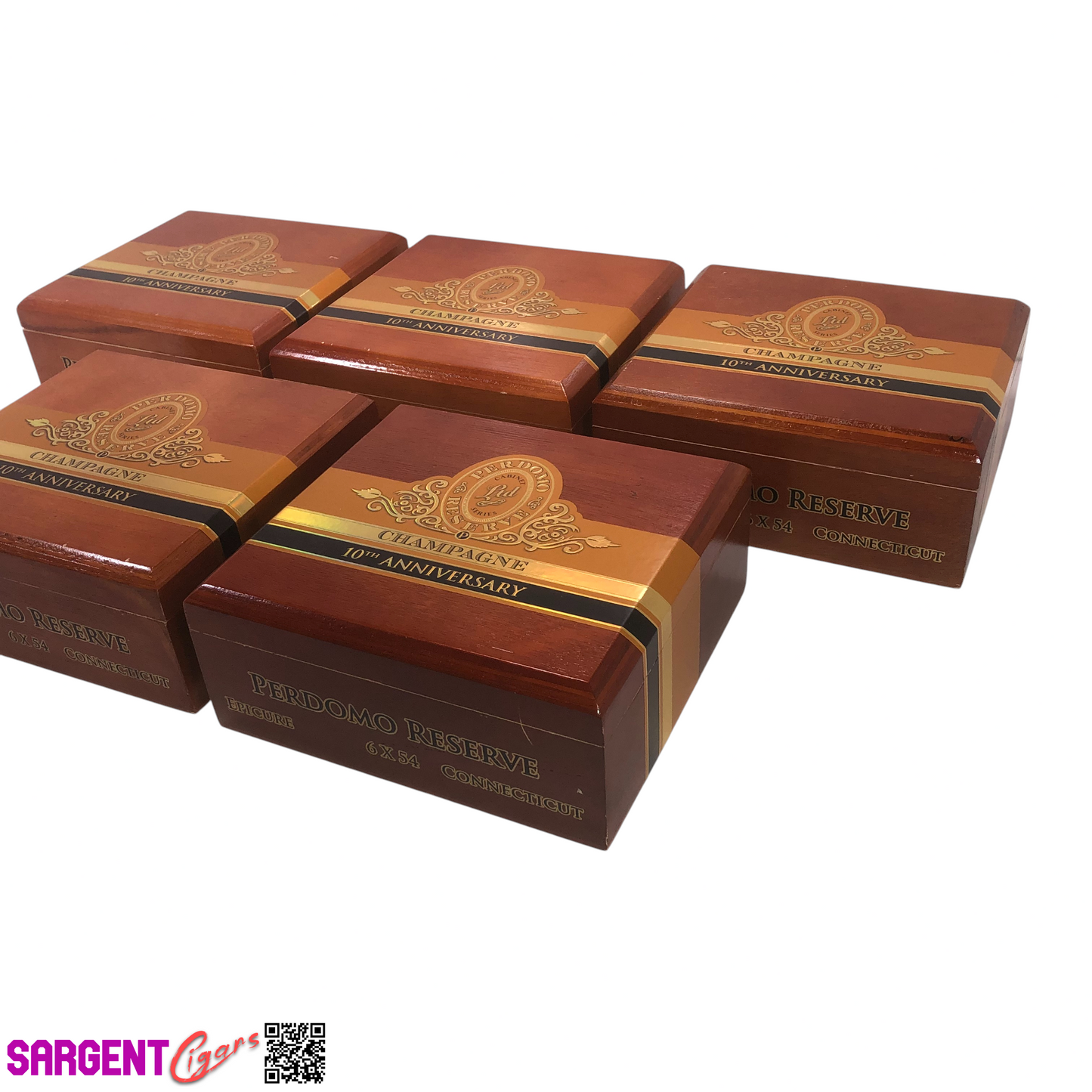 Lot of 5 Perdomo Champagne Epicure Empty Wooden Cigar Boxes 8x7.5x3.25 #145