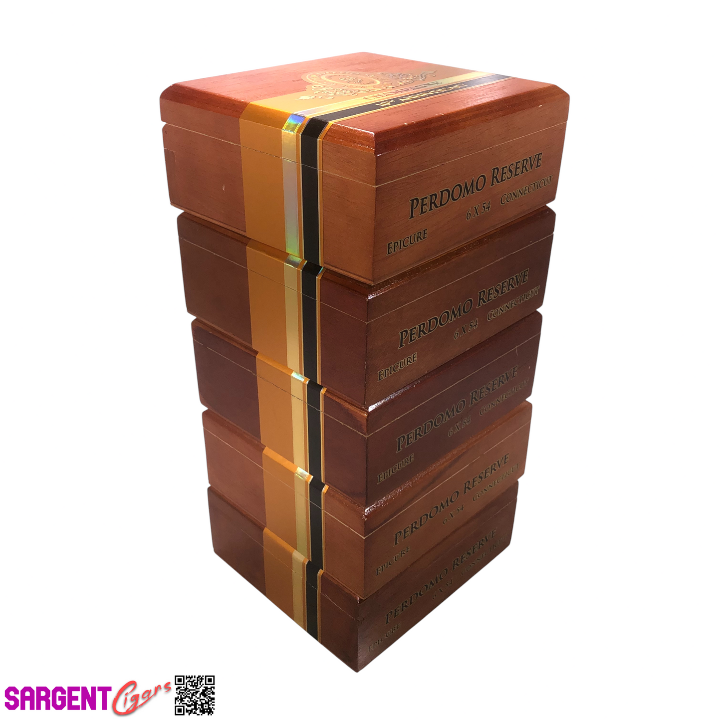 Lot of 5 Perdomo Champagne Epicure Empty Wooden Cigar Boxes 8x7.5x3.25 #145