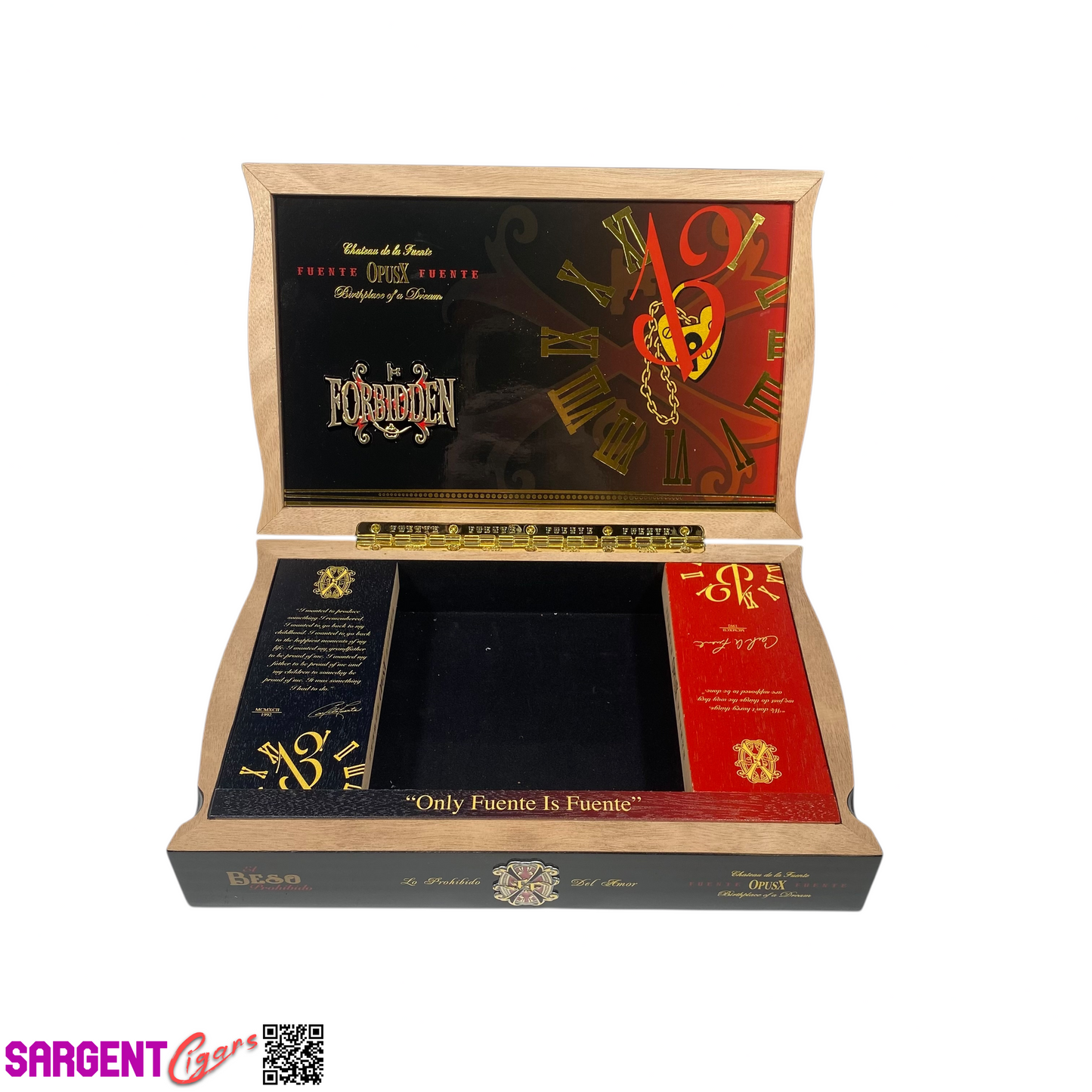 Arturo Fuente Opus X Forbidden Beso Empty Wooden Cigar Box 12x7.75x2.5