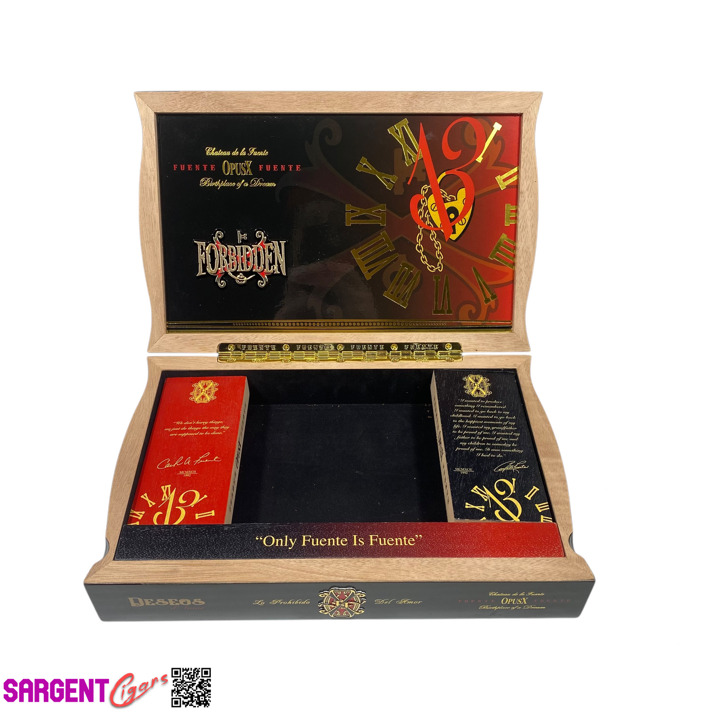 Arturo Fuente Opus X Forbidden Deseos Empty Wooden Cigar Box 12x7.75x2.5