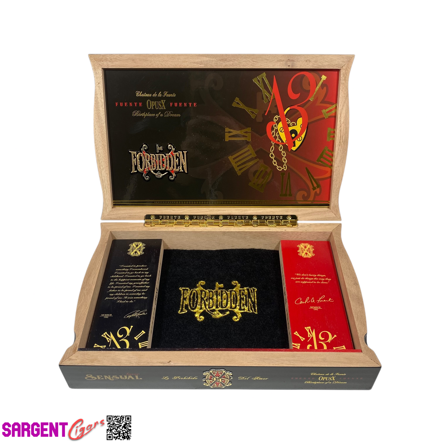 Arturo Fuente Opus X Forbidden Sensual Empty Wooden Cigar Box 12x7.75x2.5