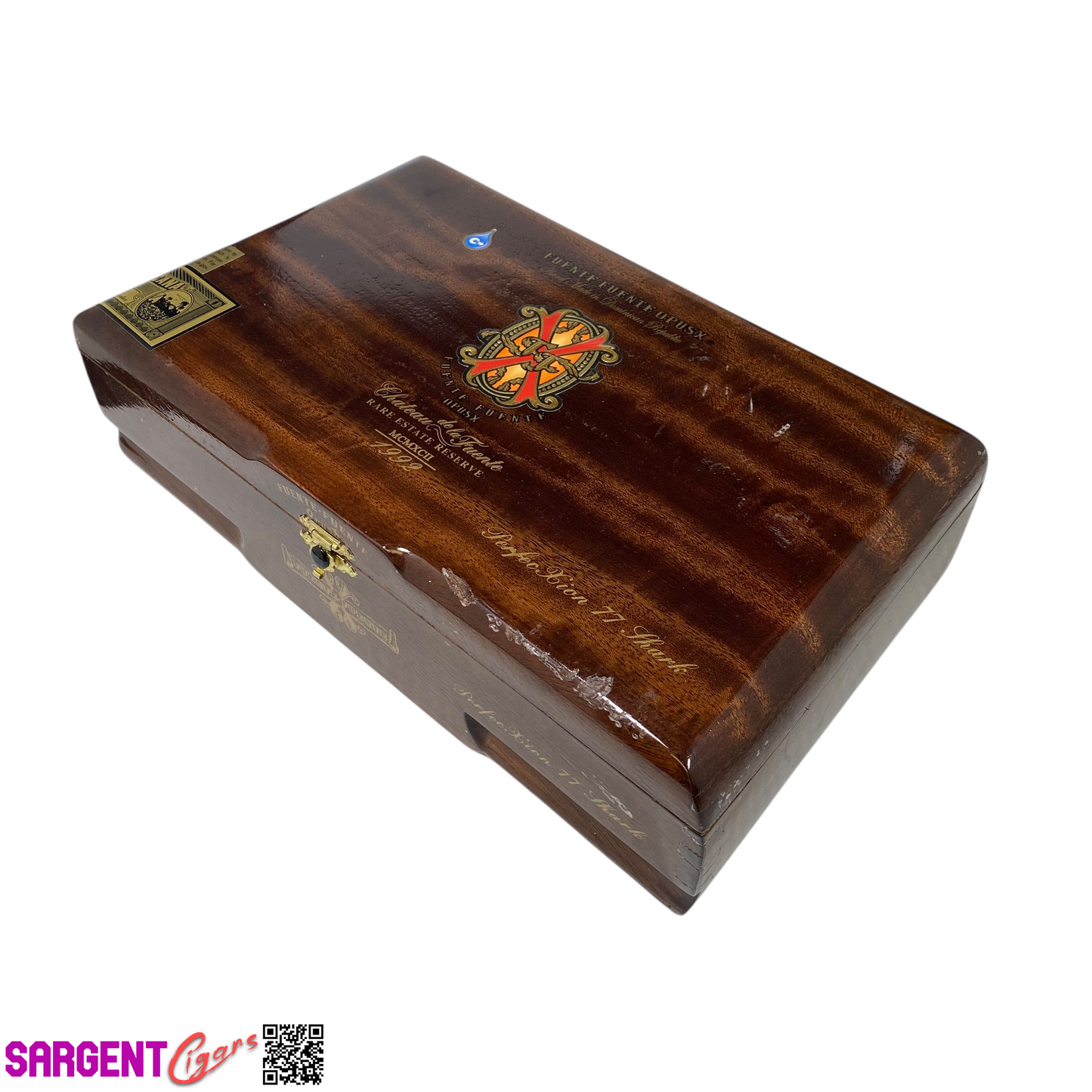 Arturo Fuente Opus X Perfection 77 Shark Empty Wooden Cigar Box 11.75x6.75x3