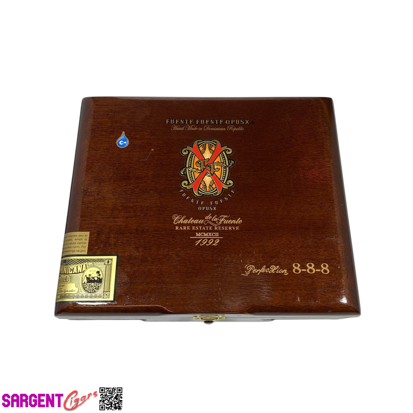 Arturo Fuente Opus X Perfection 888 Empty Wooden Cigar Box 9.5x8x2 (1)