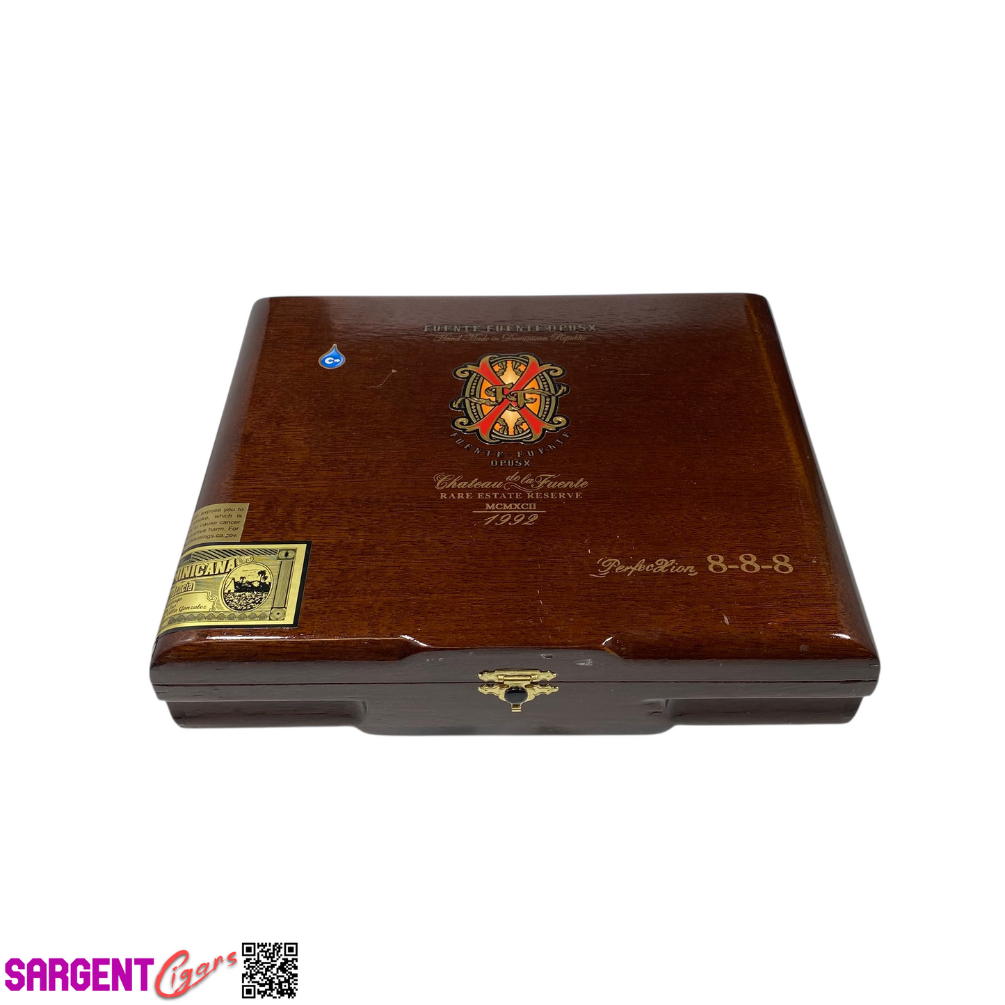Arturo Fuente Opus X Perfection 888 Empty Wooden Cigar Box 9.5x8x2 (1)