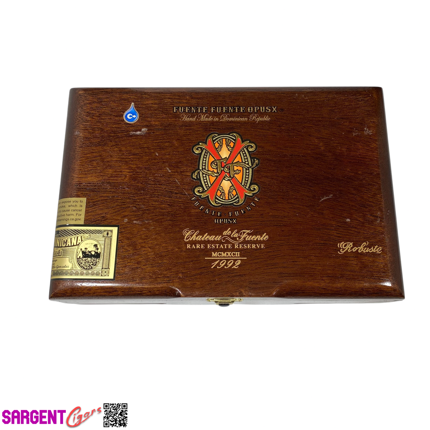 Arturo Fuente Opus X Robusto Empty Wooden Cigar Box 9.5x6.5x3