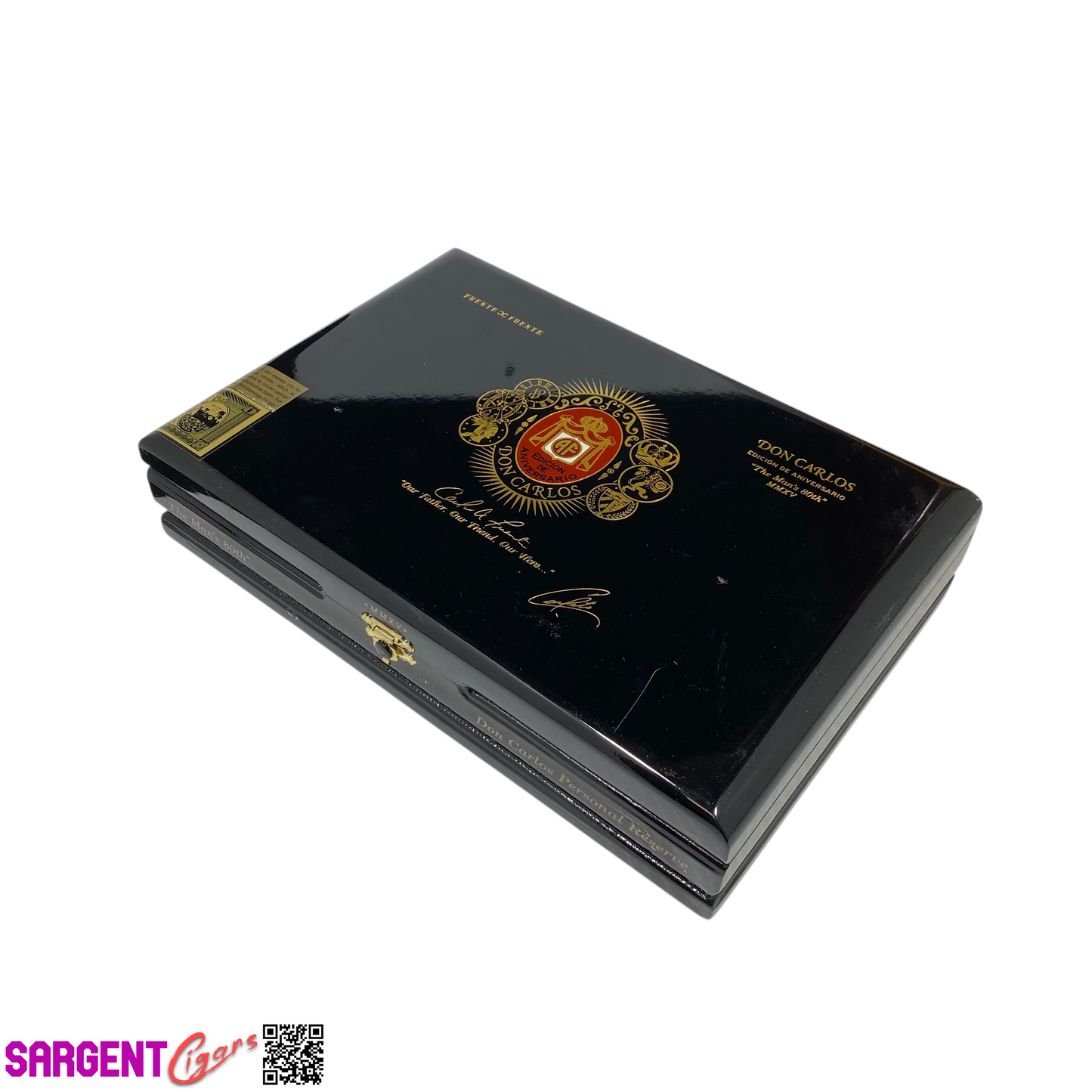 Arturo Fuente Don Carlos 80th Empty Wooden Cigar Box 11x7.25x2.25 (1)