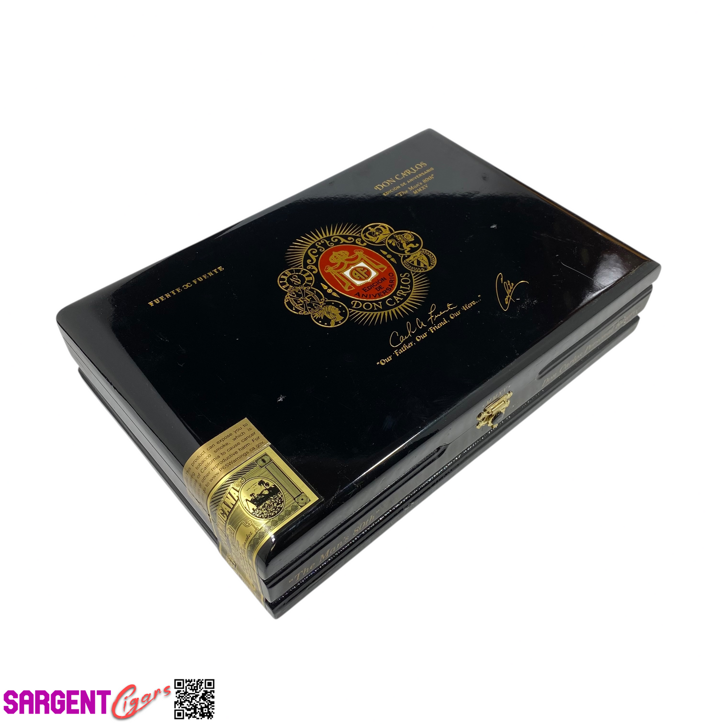 Arturo Fuente Don Carlos 80th Empty Wooden Cigar Box 11x7.25x2.25 (1)