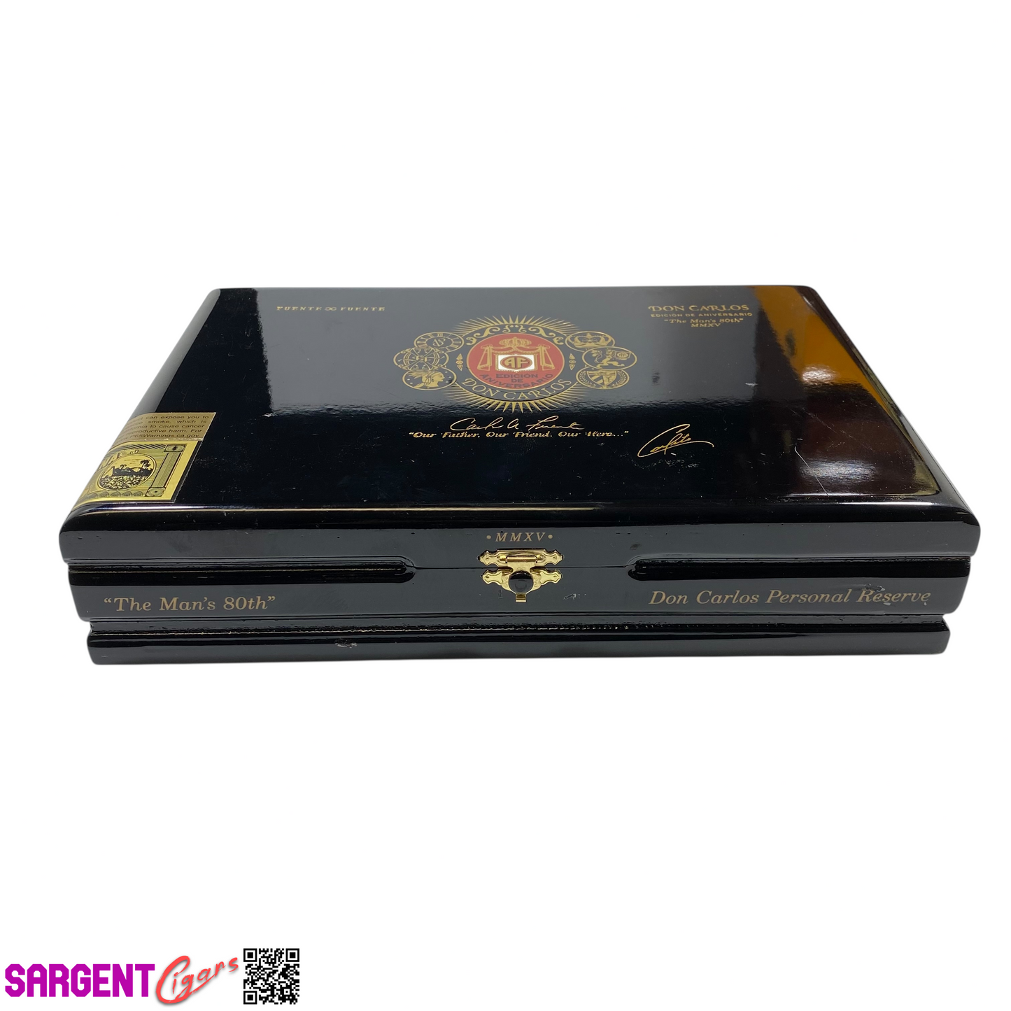 Arturo Fuente Don Carlos 80th Empty Wooden Cigar Box 11x7.25x2.25 (1)