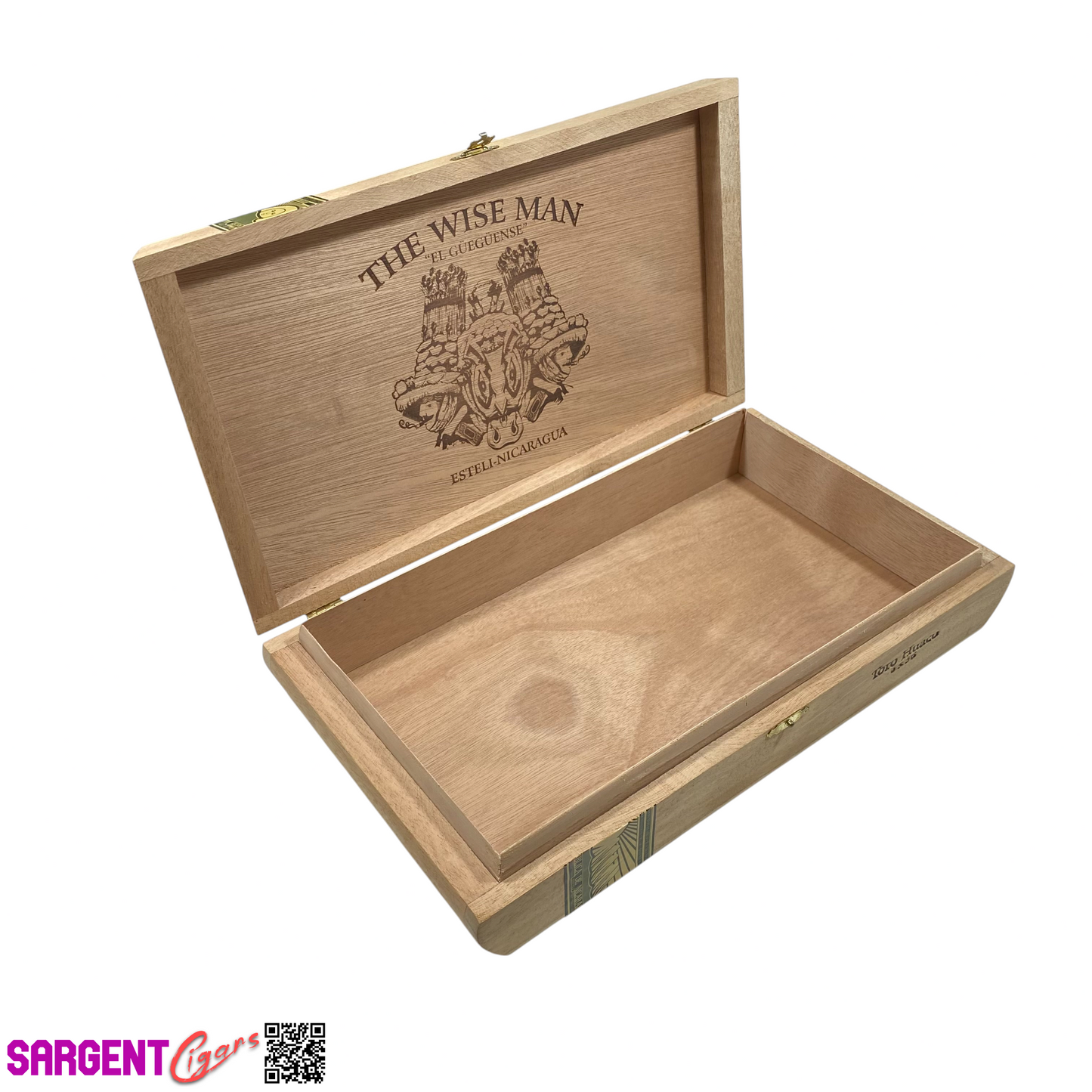 The Wise Man El Gueguense Toro Empty Wooden Cigar Box 12.5x7x2