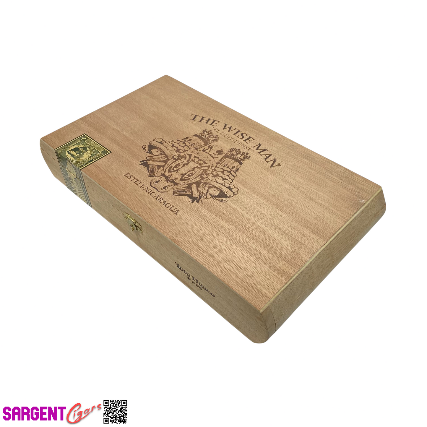 The Wise Man El Gueguense Toro Empty Wooden Cigar Box 12.5x7x2