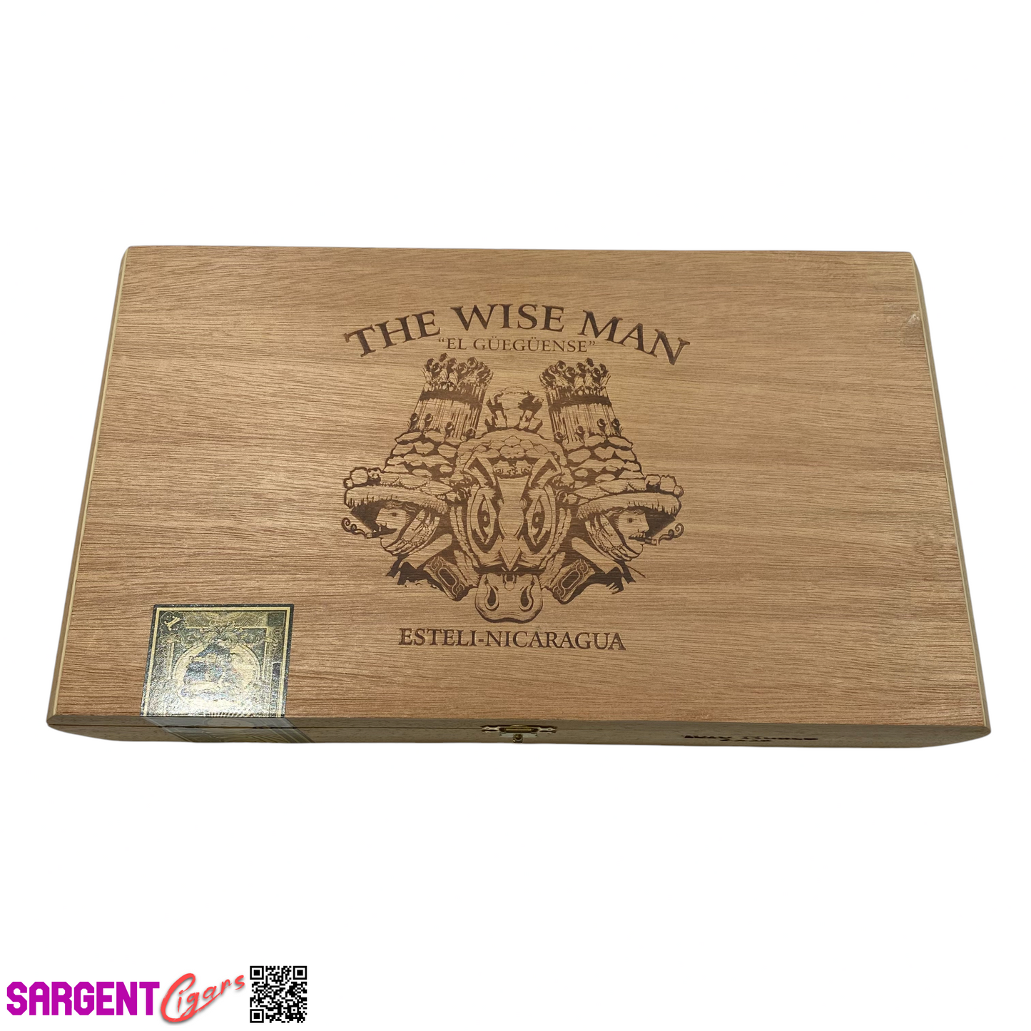 The Wise Man El Gueguense Toro Empty Wooden Cigar Box 12.5x7x2