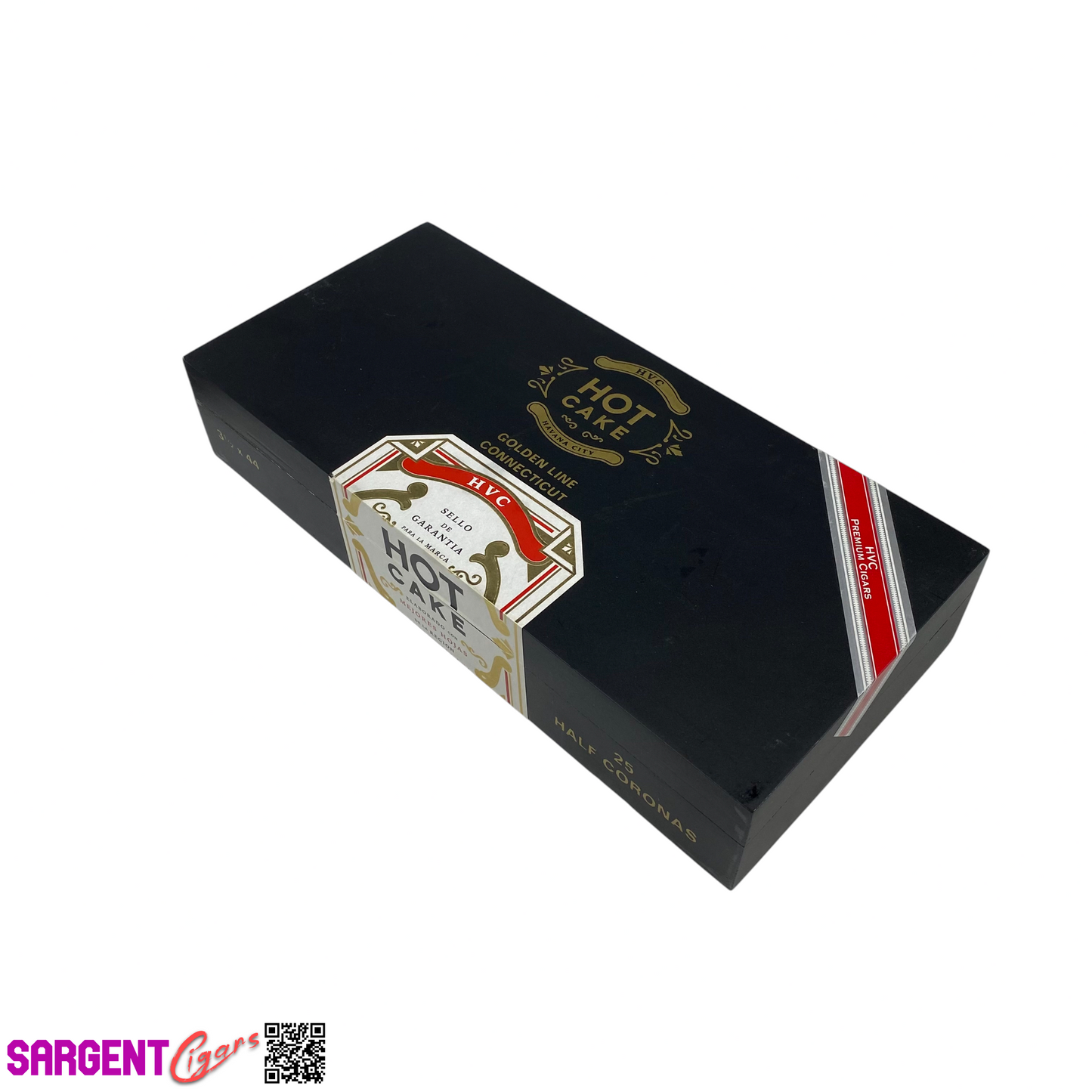 HVC Hot Cake Half Corona Empty Wooden Cigar Box 10x4.75x2